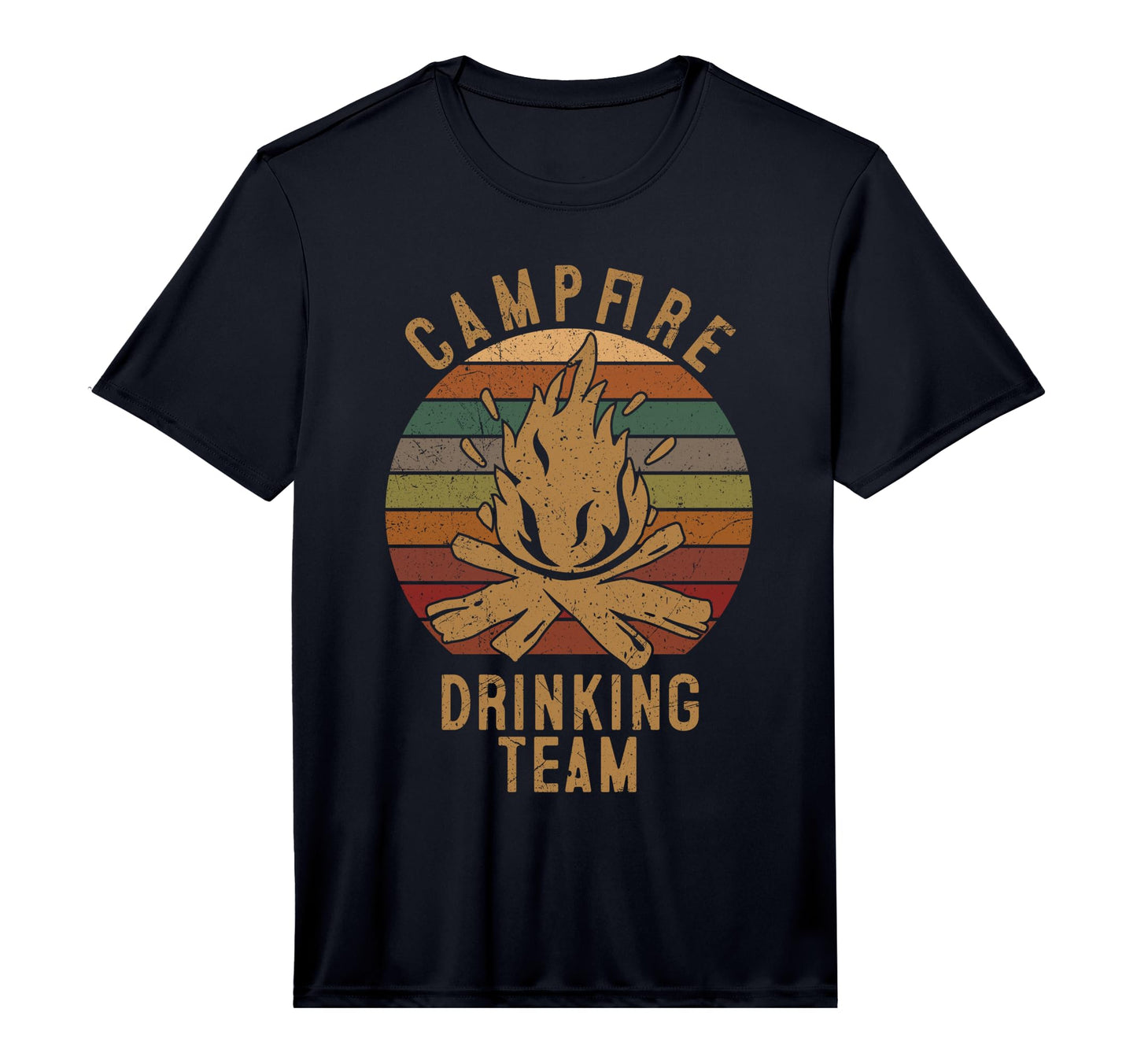 Mens Campfire Drinking Team Camping T-Shirt - Casual Everyday Wear Unisex - T-Shirt, Sweatshirt, Hoodie