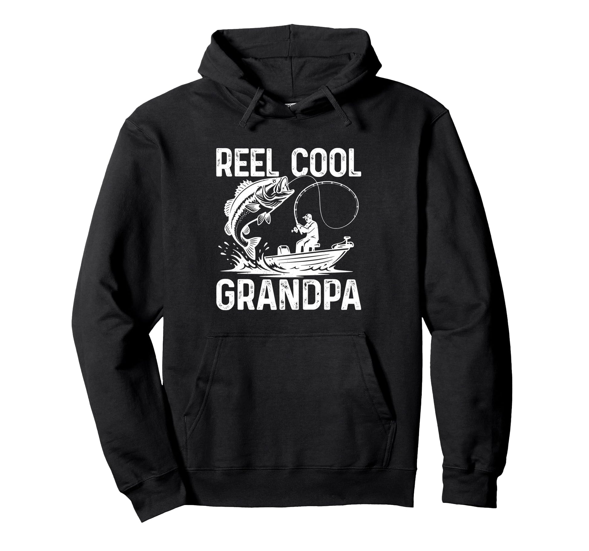 Reel Grandpa Fishing Gifts Fathers Day Hoodie - Unique Graphic for Adults - T-Shirt, Sweatshirt, Hoodie