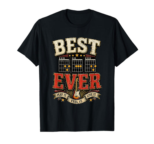 Best Dad Ever Guitar Chords Rock Music T-Shirt - Streetwear Style Men Women - T-Shirt, Sweatshirt, Hoodie