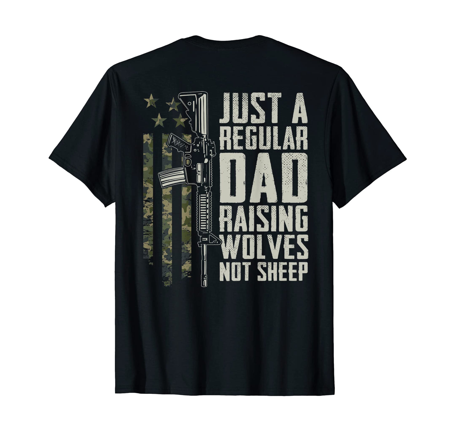 Regular Dad Raising Wolves Not Sheep T-Shirt - Custom Art Print Men Women - T-Shirt, Sweatshirt, Hoodie