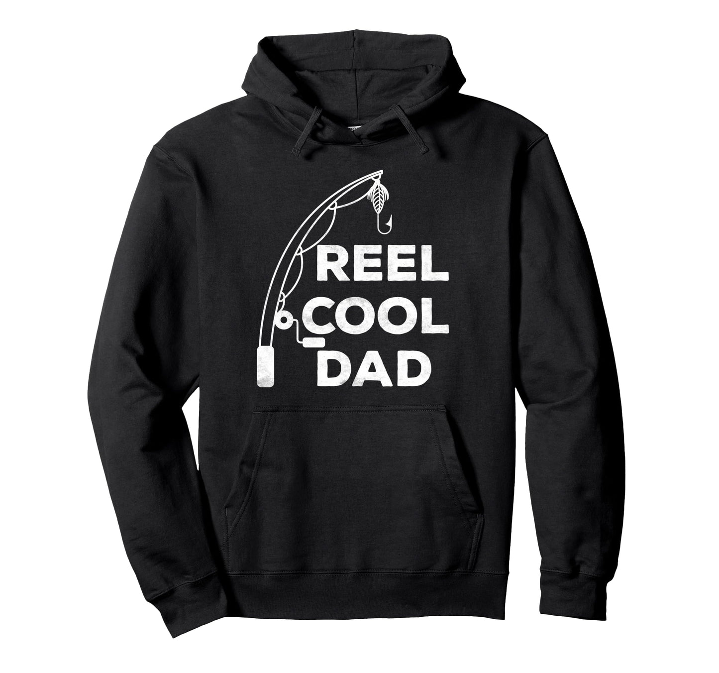 Reel Dad Fisherman Fathers Day Hoodie - Trendy Graphic for Adults - T-Shirt, Sweatshirt, Hoodie