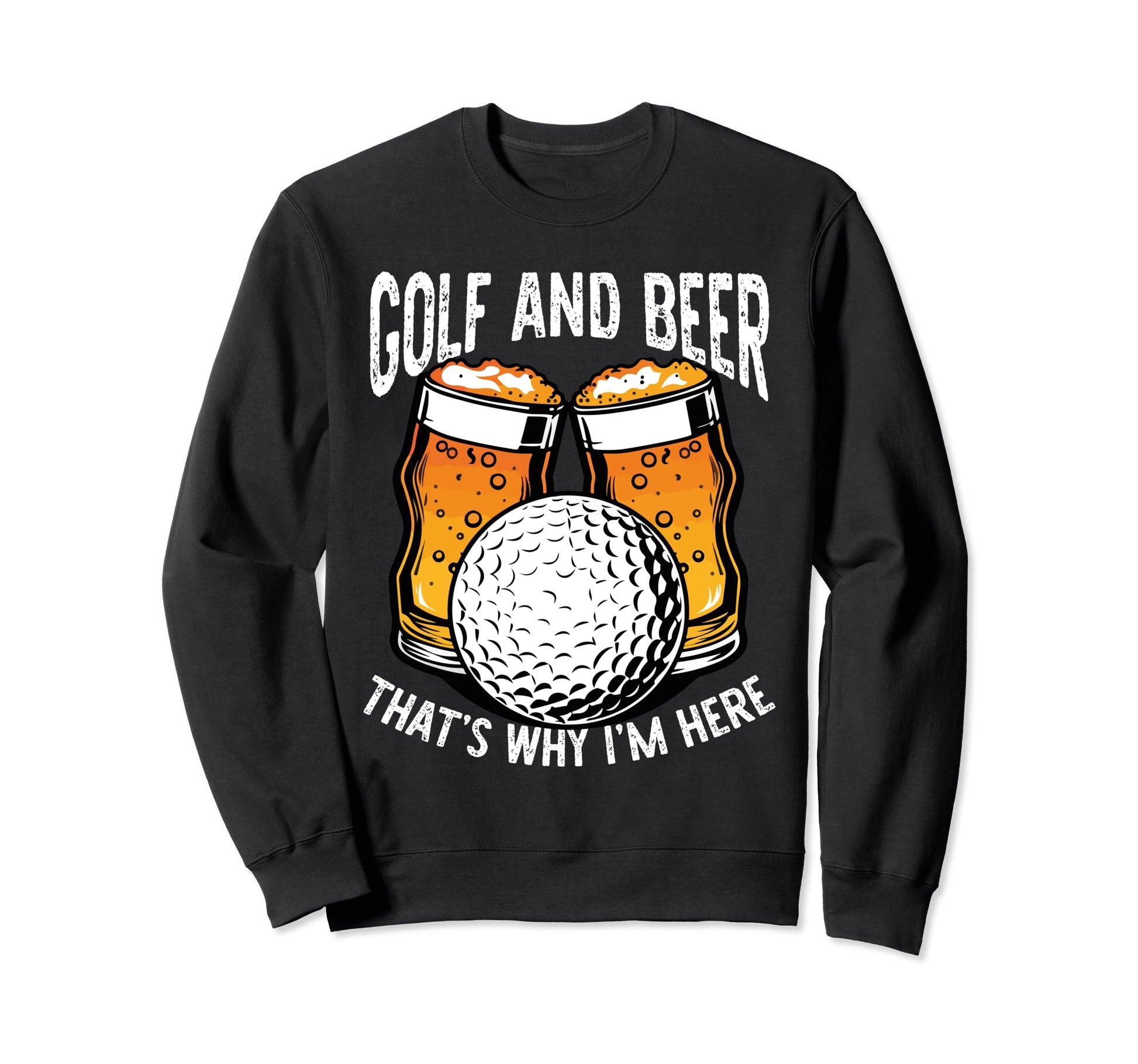 Fathers Day Funny Golfer Dad Beer Sweatshirt - Novelty Apparel for Adults - T-Shirt, Sweatshirt, Hoodie