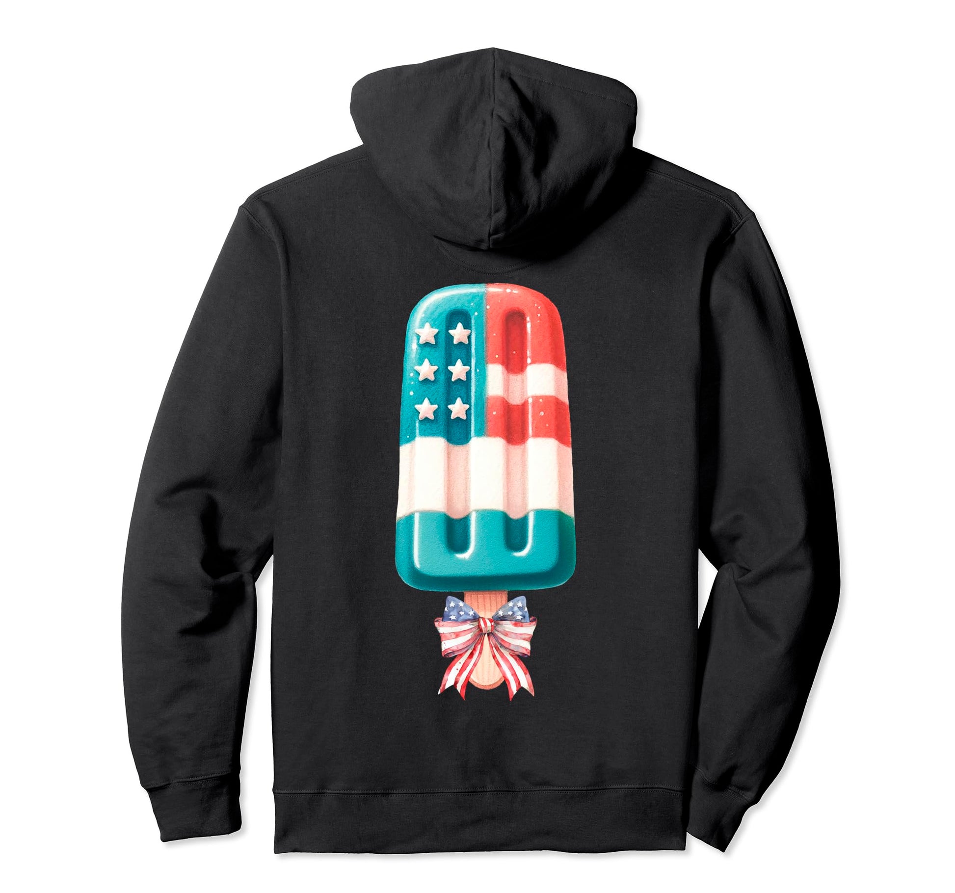 Ice Pop Coquette Bow American Us Hoodie - Casual Everyday Wear for Adults - T-Shirt, Sweatshirt, Hoodie