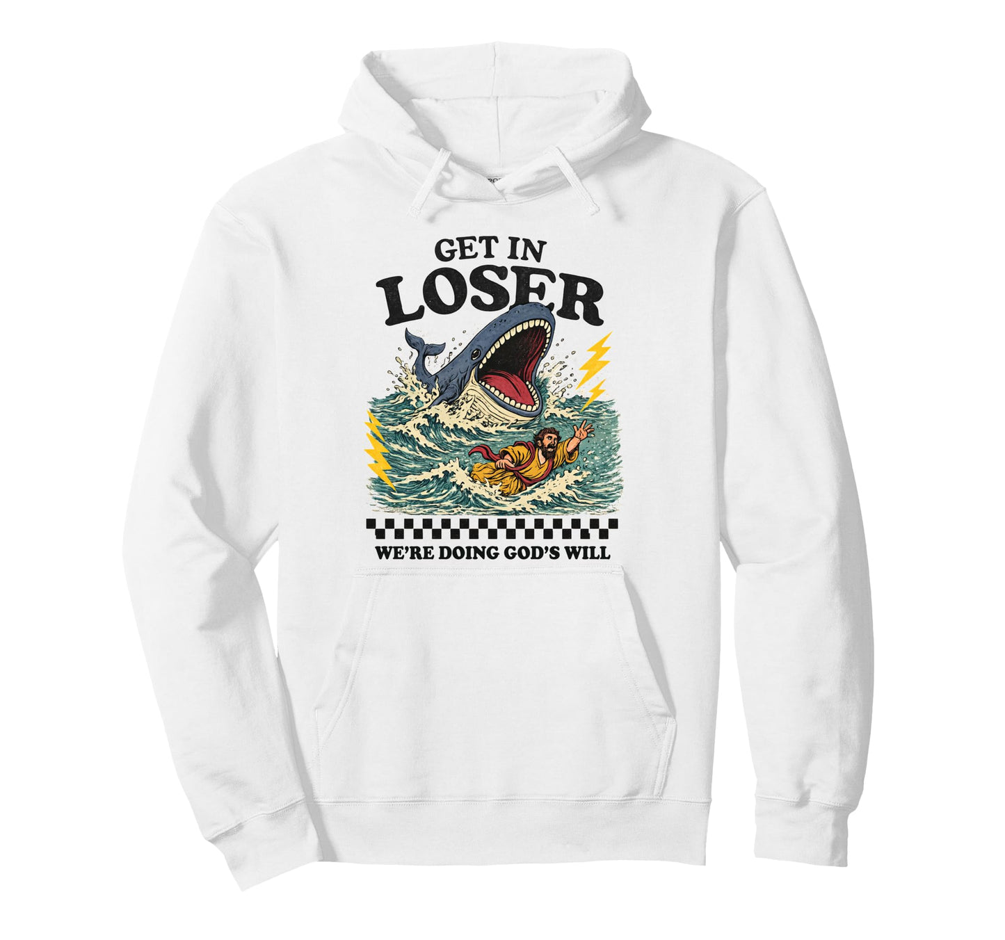 Funny Jonah Whale Get Loser Were Doing Hoodie - Custom Art Print Men Women - T-Shirt, Sweatshirt, Hoodie