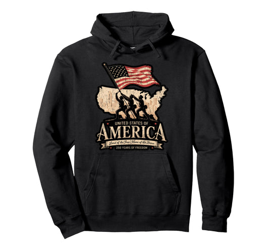 250Th Anniversary America Usa American Hoodie - Novelty Apparel Men Women - T-Shirt, Sweatshirt, Hoodie