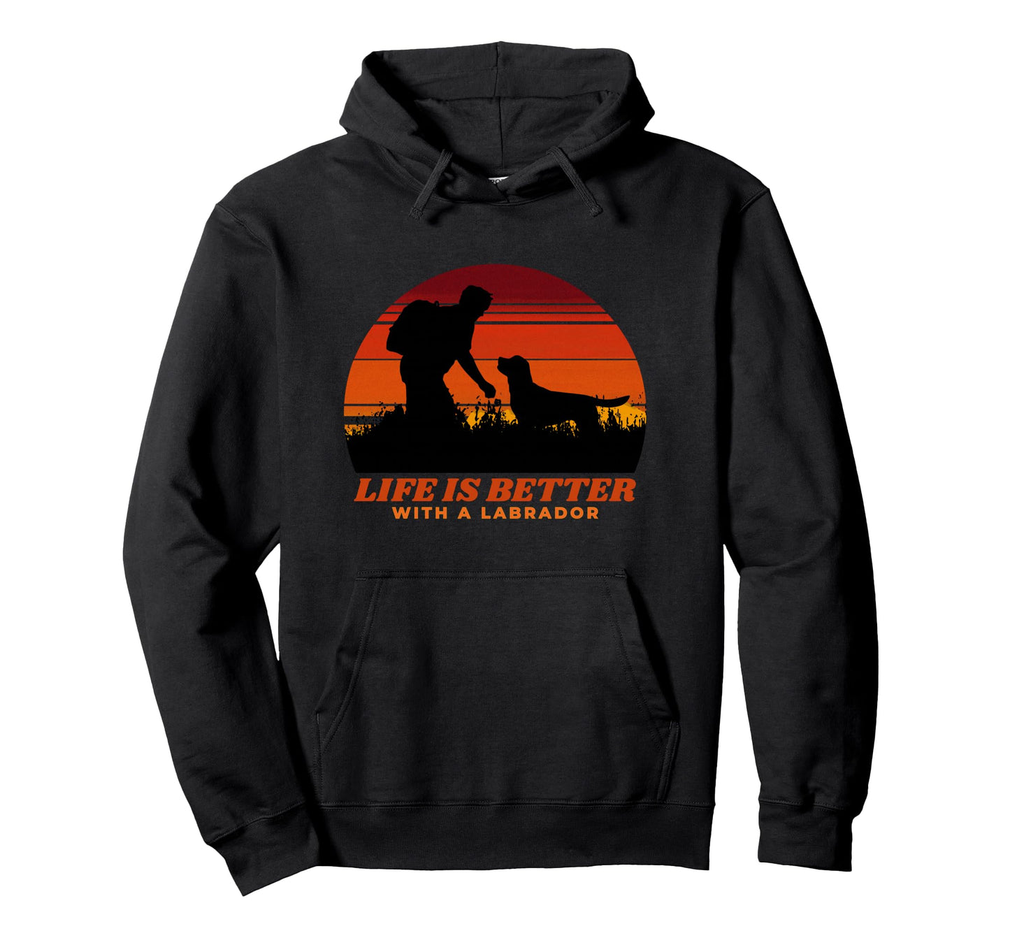Life Is Better Labrador Distressed Hoodie - Streetwear Style Men Women - T-Shirt, Sweatshirt, Hoodie