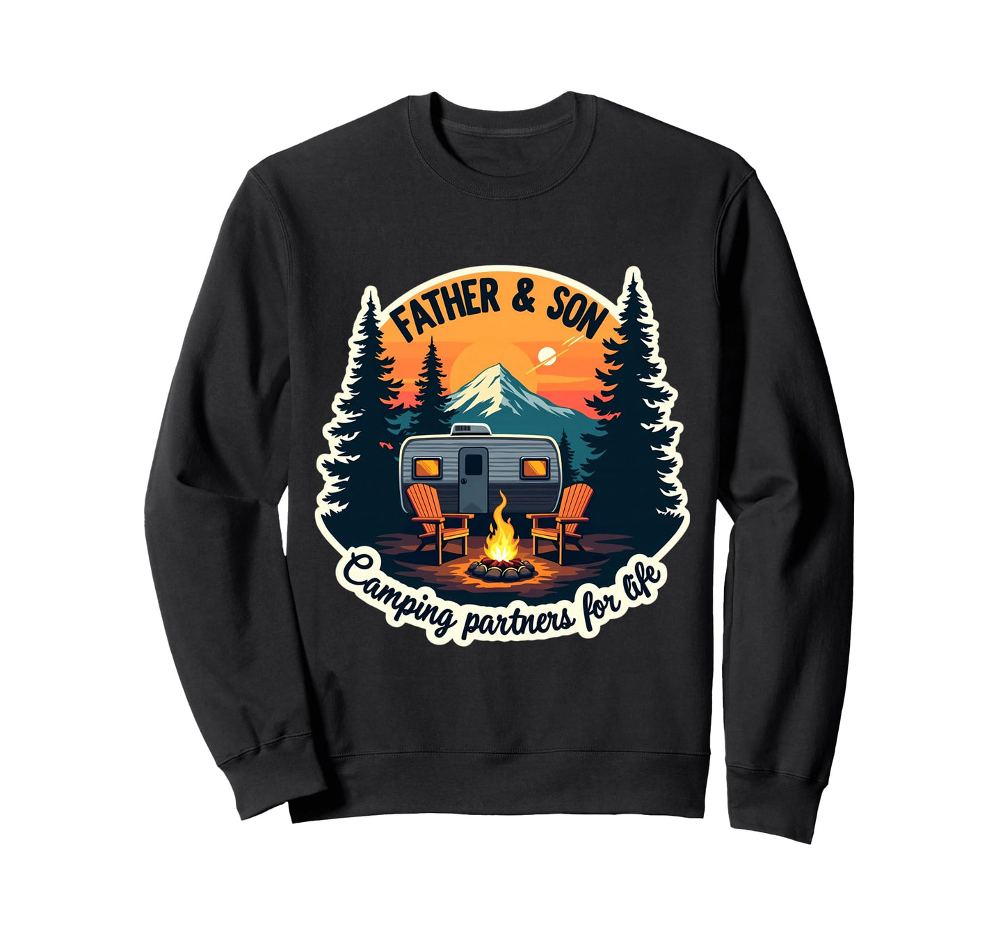 Father And Son Camping Sweatshirt - Casual Everyday Wear for Adults - T-Shirt, Sweatshirt, Hoodie