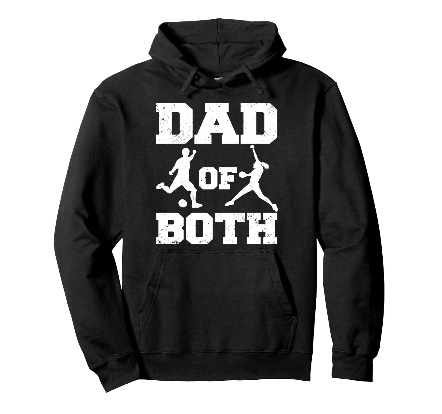 Dad Both Funny Soccer Softball Dad Hoodie - Aesthetic Graphic Men Women - T-Shirt, Sweatshirt, Hoodie