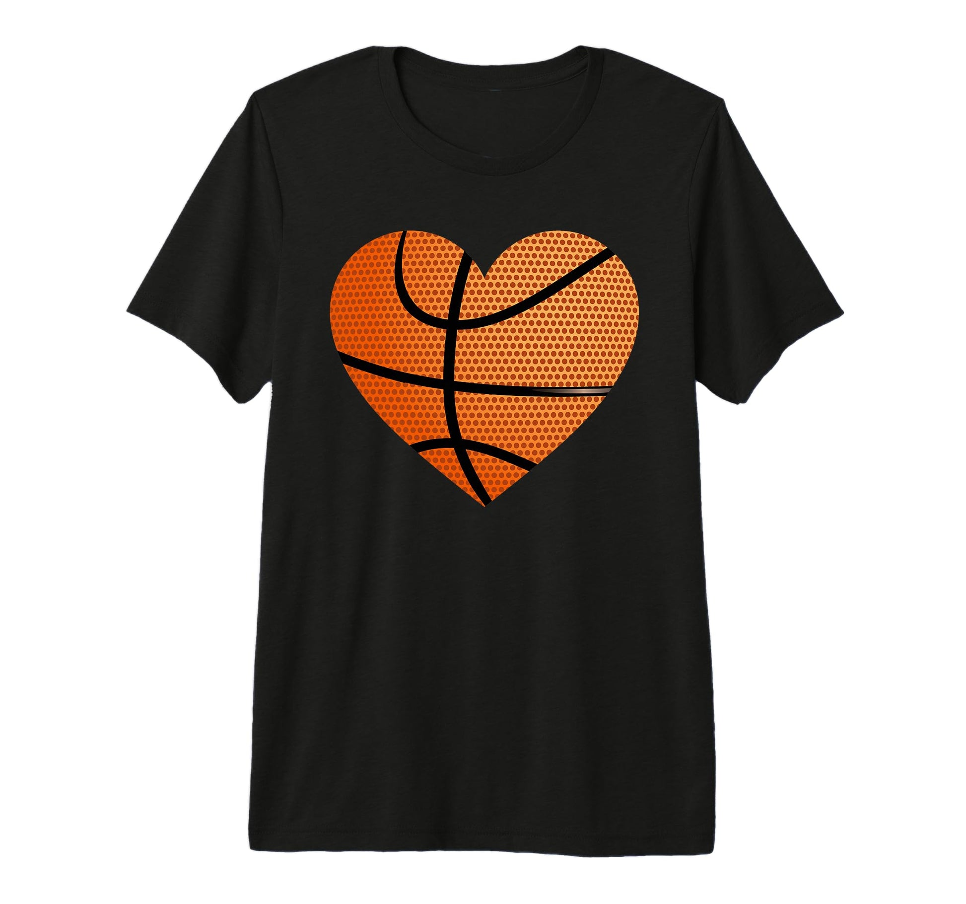 Basketball Ball Love Heart Mom Dad T-Shirt - Aesthetic Graphic Unisex - T-Shirt, Sweatshirt, Hoodie
