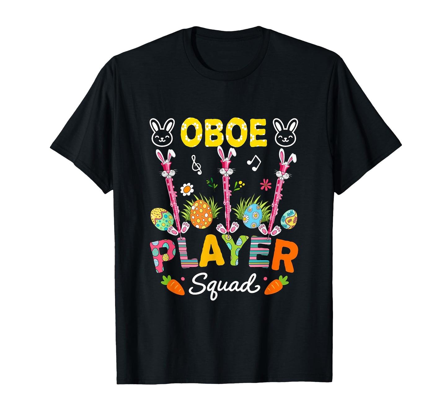 Oboes Player Squad Easter Bunny T-Shirt - Minimalist Print Men Women - T-Shirt, Sweatshirt, Hoodie