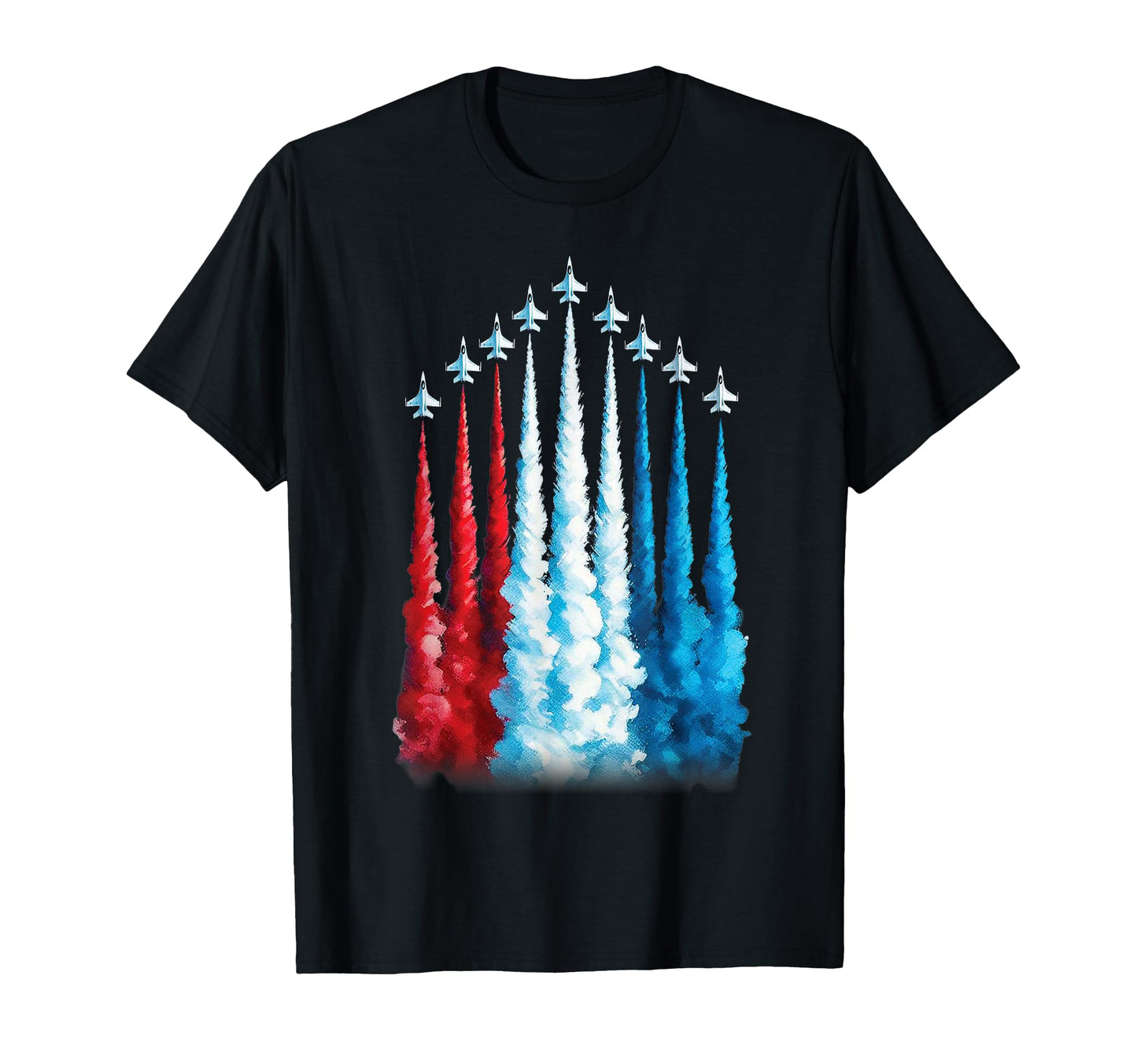 Fighter Jets American Flag 4Th July T-Shirt - Unique Graphic Unisex - T-Shirt, Sweatshirt, Hoodie