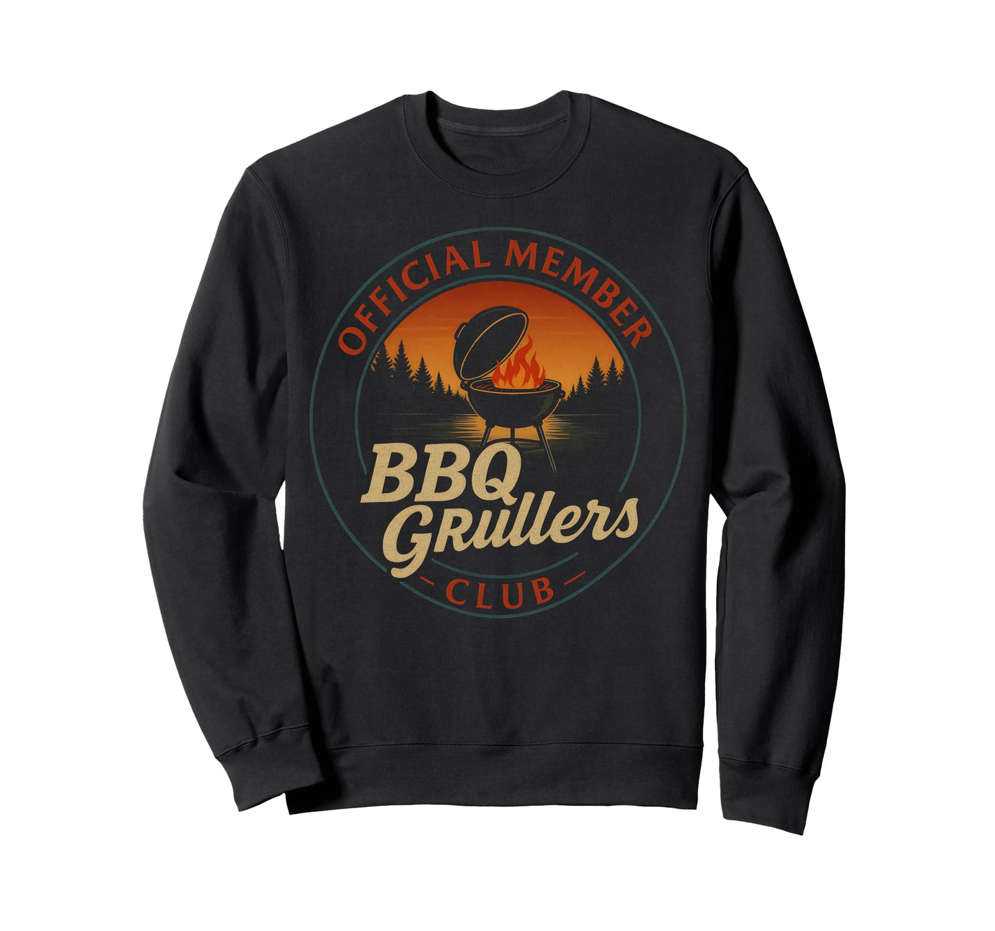 Bbq Grillers Club Funny Camping Sweatshirt - Novelty Apparel for Adults - T-Shirt, Sweatshirt, Hoodie