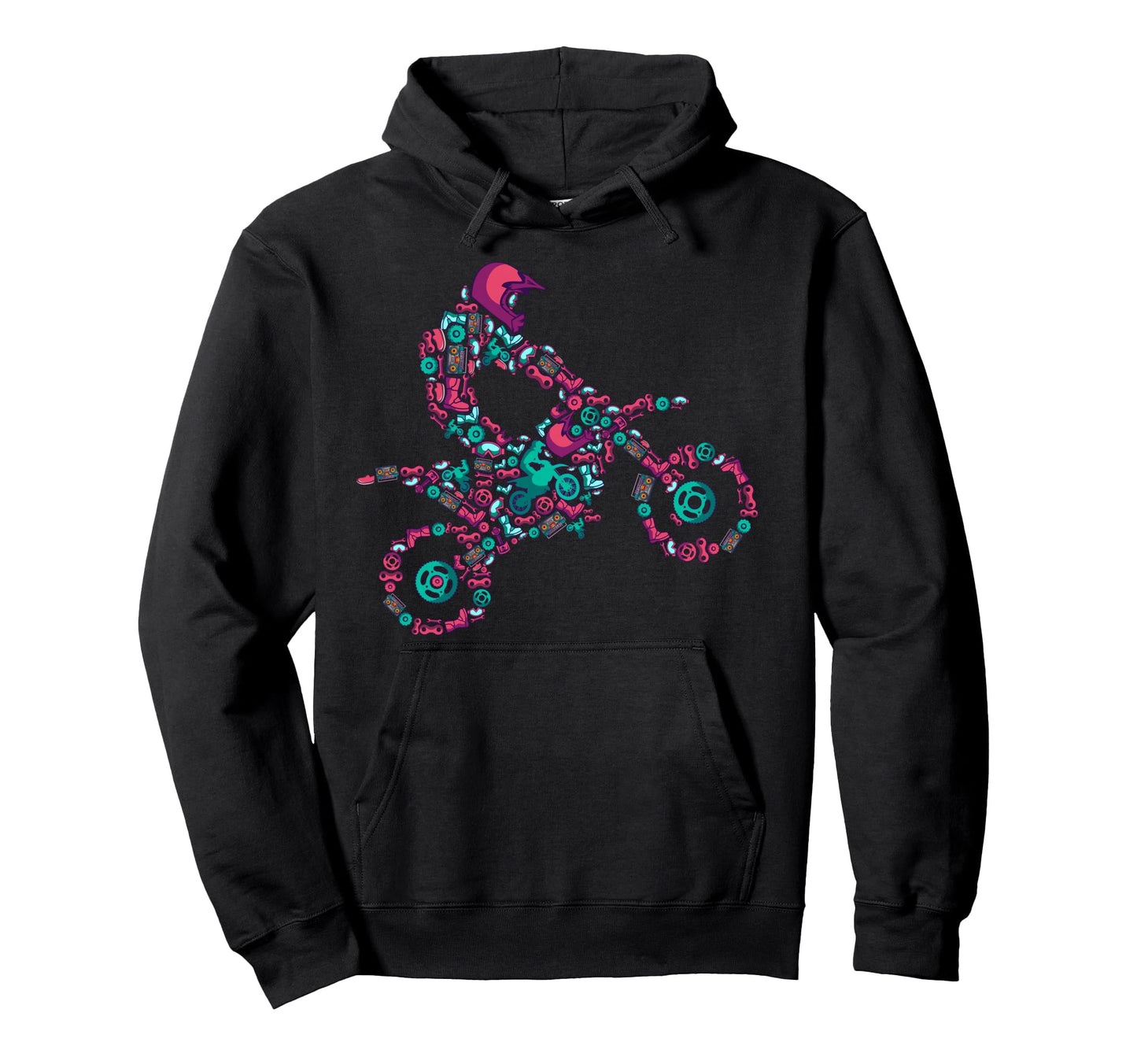 Motocross Enduro Supermoto Bike Dirt Biker Hoodie - Minimalist Print Unisex - T-Shirt, Sweatshirt, Hoodie