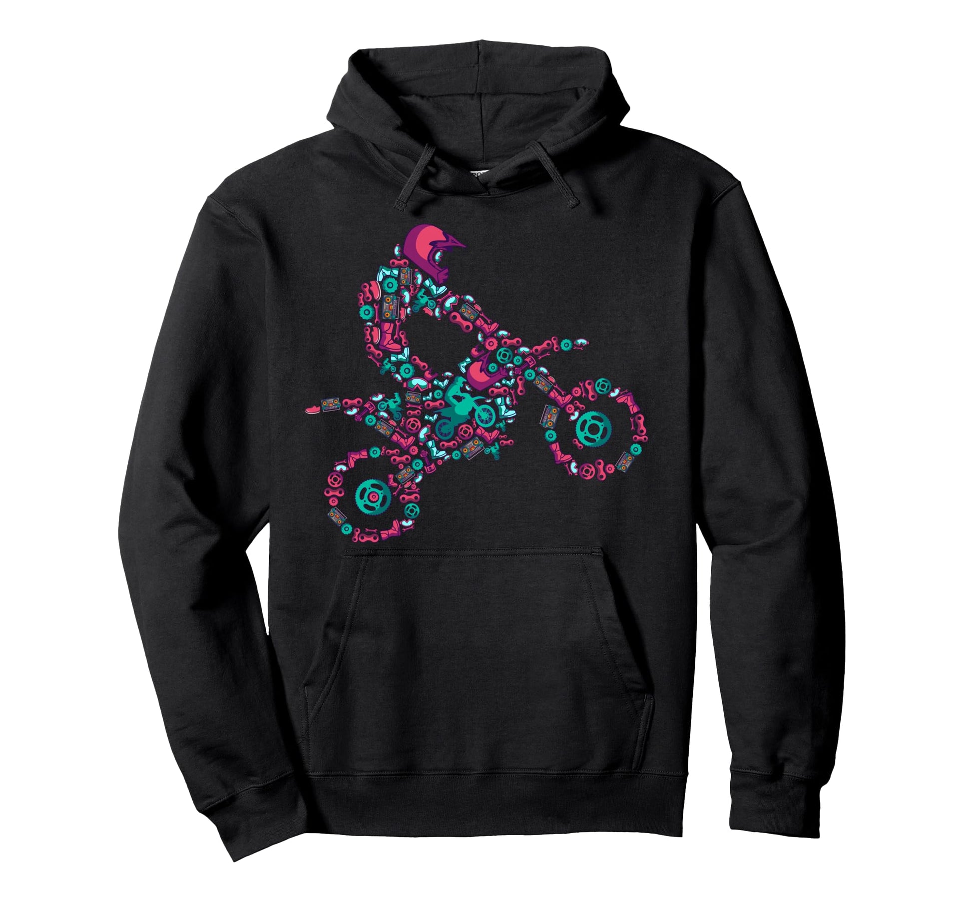 Motocross Enduro Supermoto Bike Dirt Biker Hoodie - Minimalist Print Unisex - T-Shirt, Sweatshirt, Hoodie