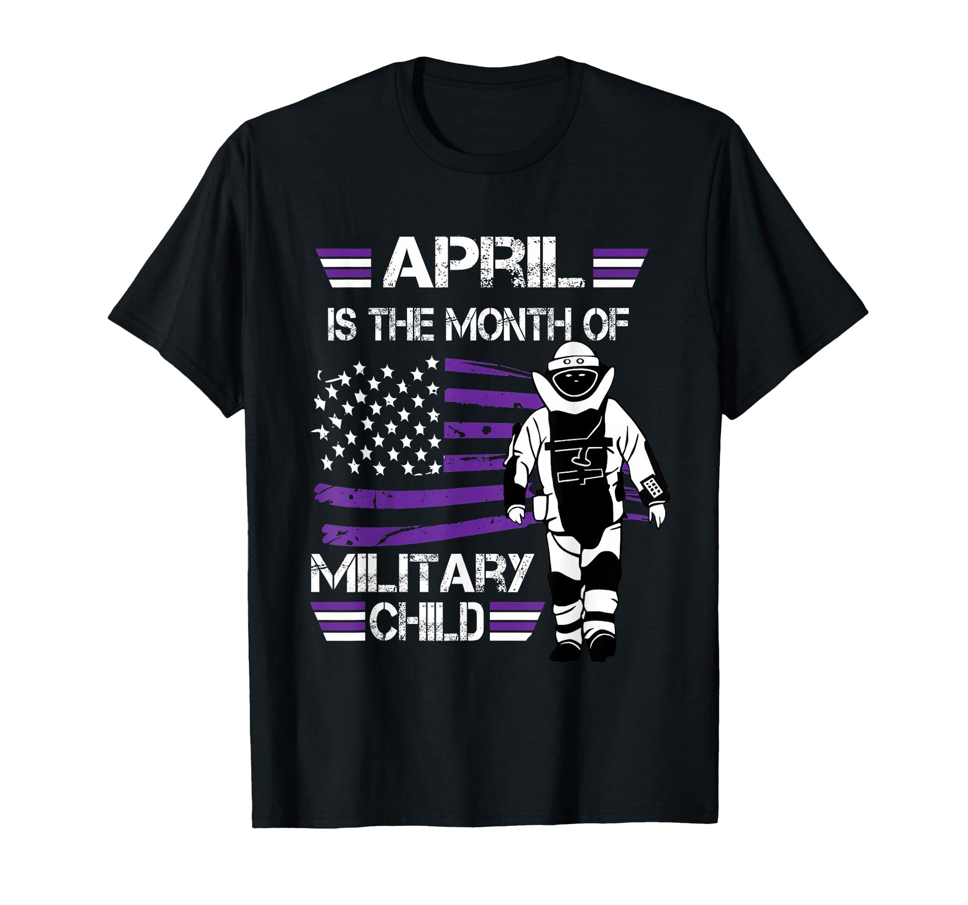 April Month Military Child Army Eod T-Shirt - Unique Graphic for Adults - T-Shirt, Sweatshirt, Hoodie
