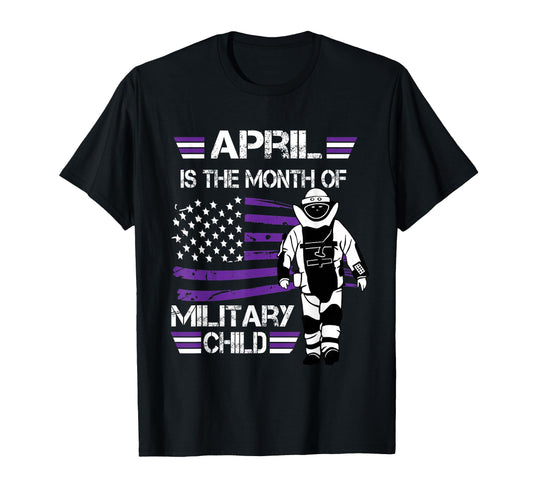 April Month Military Child Army Eod T-Shirt - Unique Graphic for Adults - T-Shirt, Sweatshirt, Hoodie