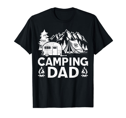 Camping Dad Funny Outdoors Mountain T-Shirt - Custom Art Print Unisex - T-Shirt, Sweatshirt, Hoodie