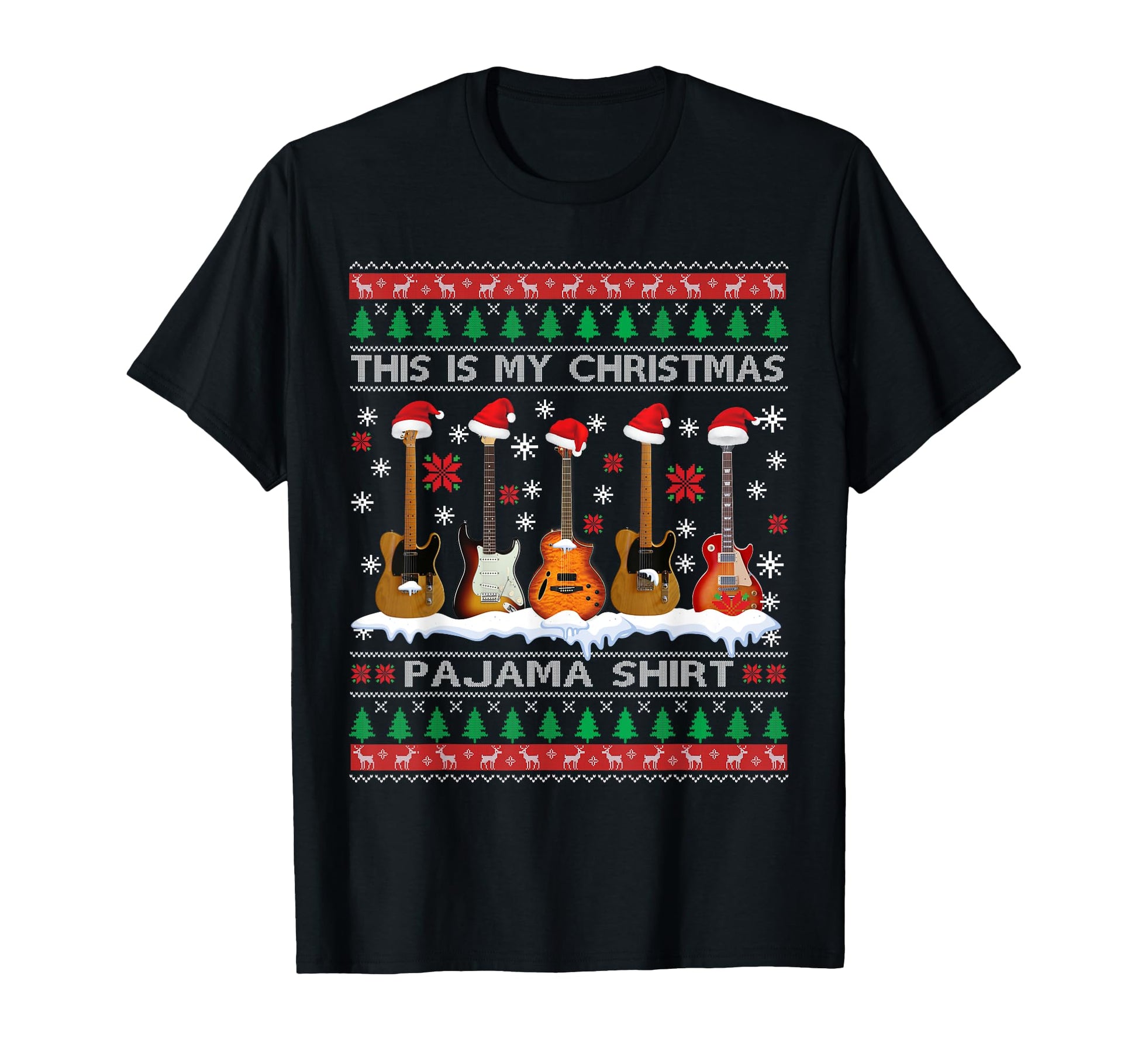 This Is My Pajama Guitar Ugly T-Shirt - Graphic Print for Adults - T-Shirt, Sweatshirt, Hoodie