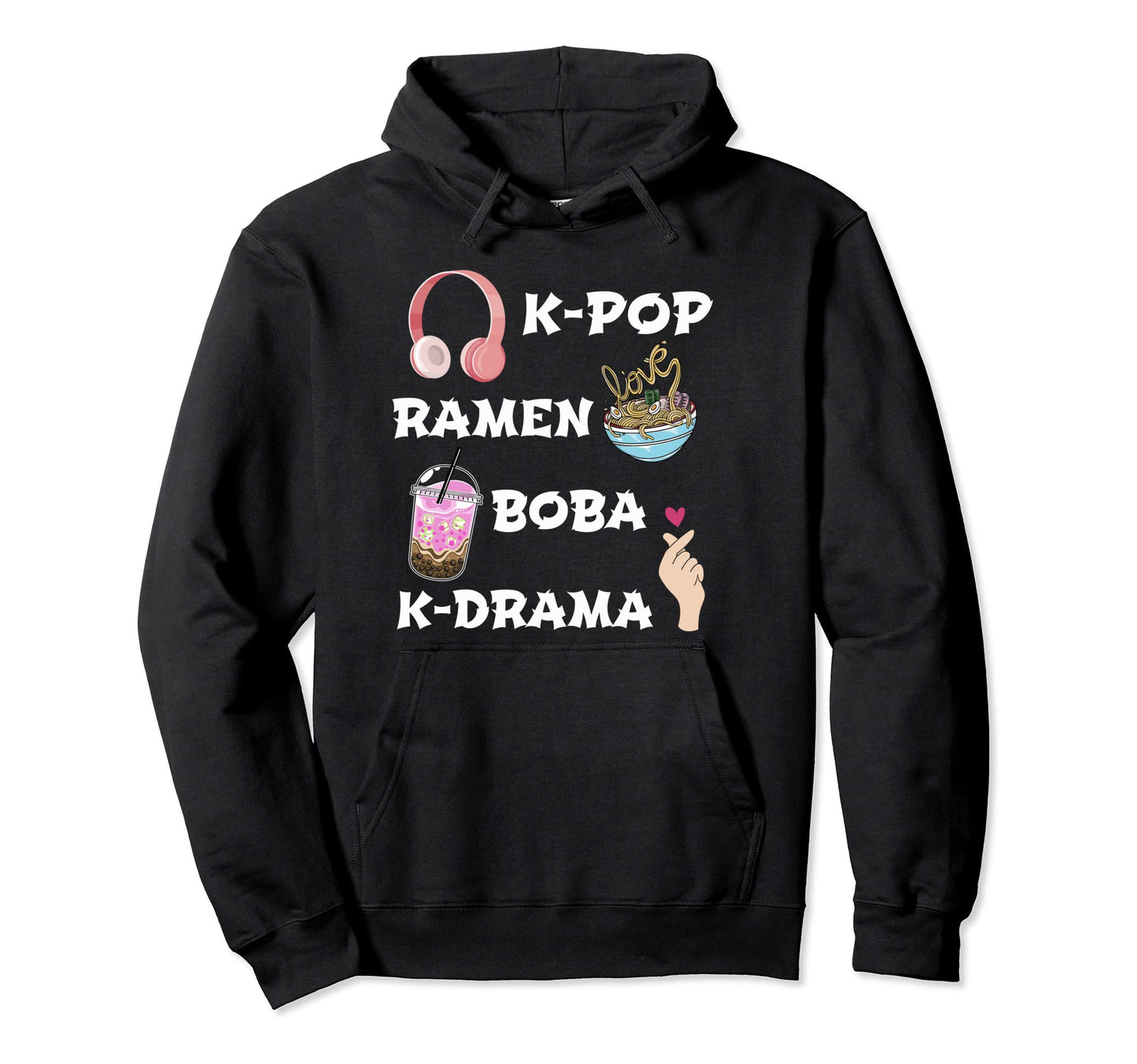 Kawaii K Pop Ramen Boba Bubble Tea K Hoodie - Aesthetic Graphic Unisex - T-Shirt, Sweatshirt, Hoodie