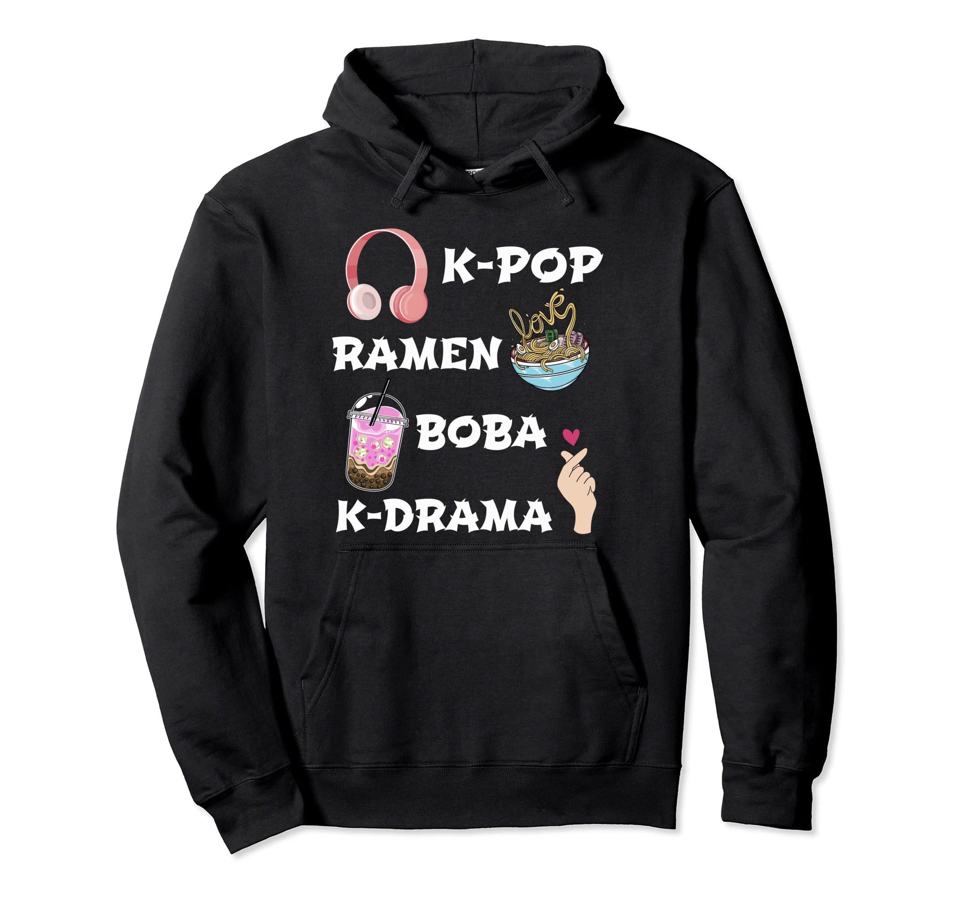 Kawaii K Pop Ramen Boba Bubble Tea K Hoodie - Aesthetic Graphic Unisex - T-Shirt, Sweatshirt, Hoodie