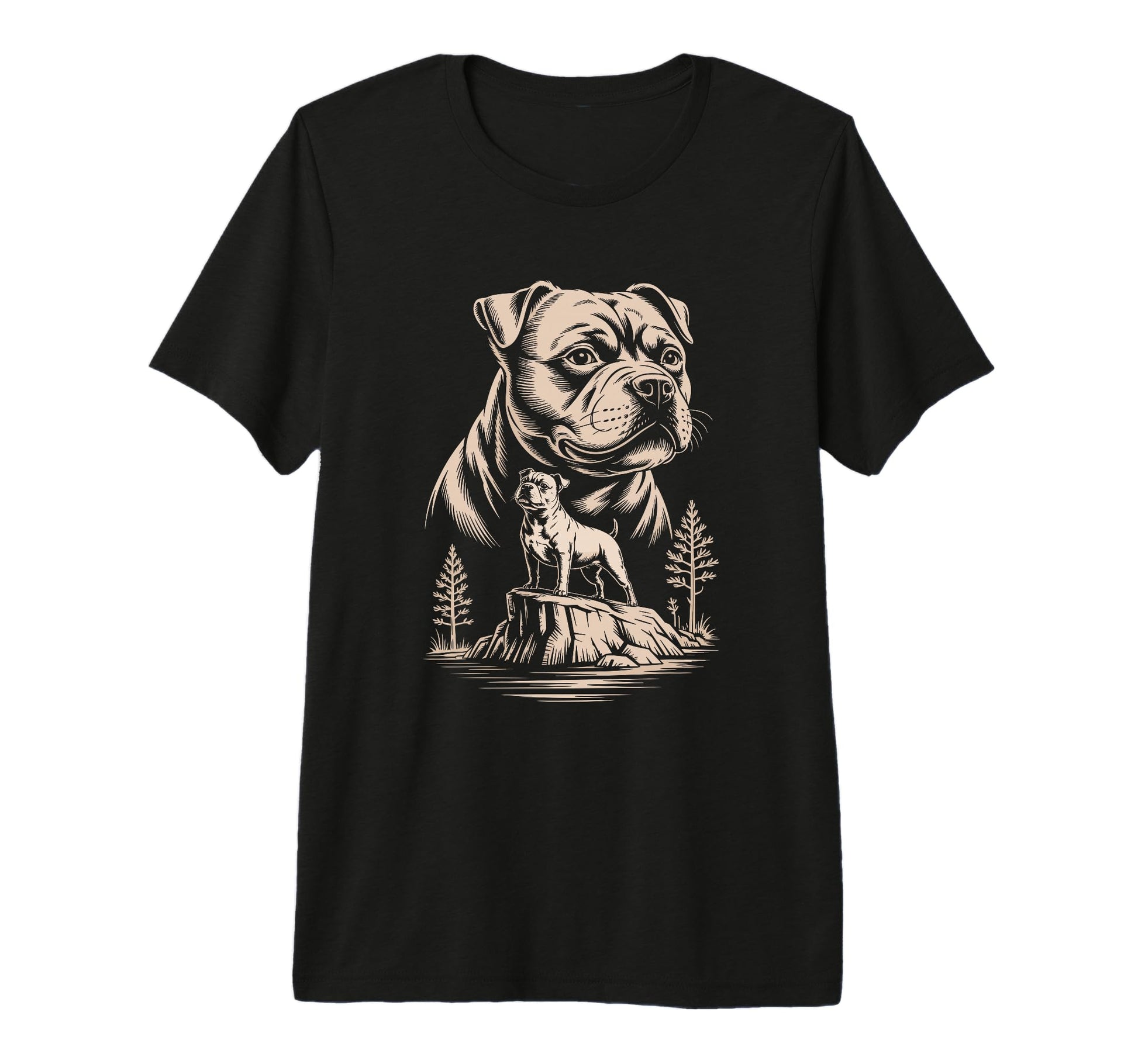Mom Dad Staffordshire Bull Terrier T-Shirt - Aesthetic Graphic for Adults - T-Shirt, Sweatshirt, Hoodie
