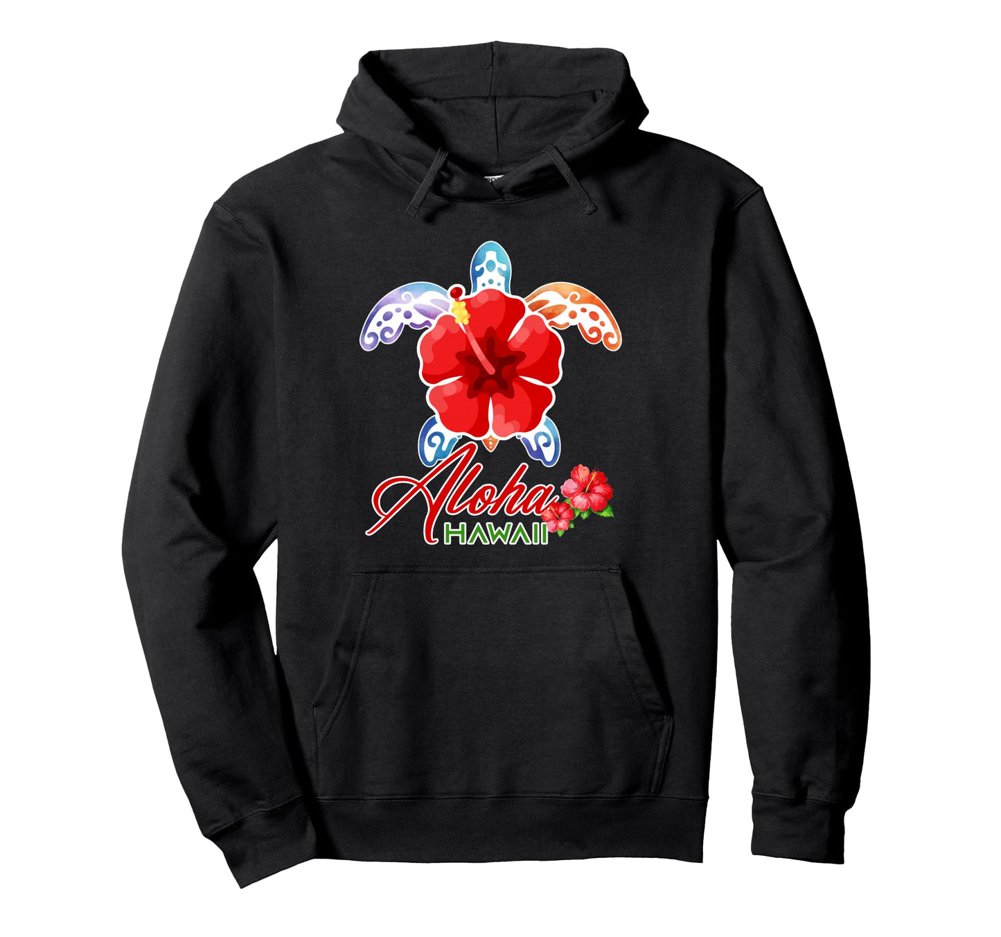 Aloha Sea Turtle Tropical Hawaii Beach Hoodie - Novelty Apparel for Adults - T-Shirt, Sweatshirt, Hoodie