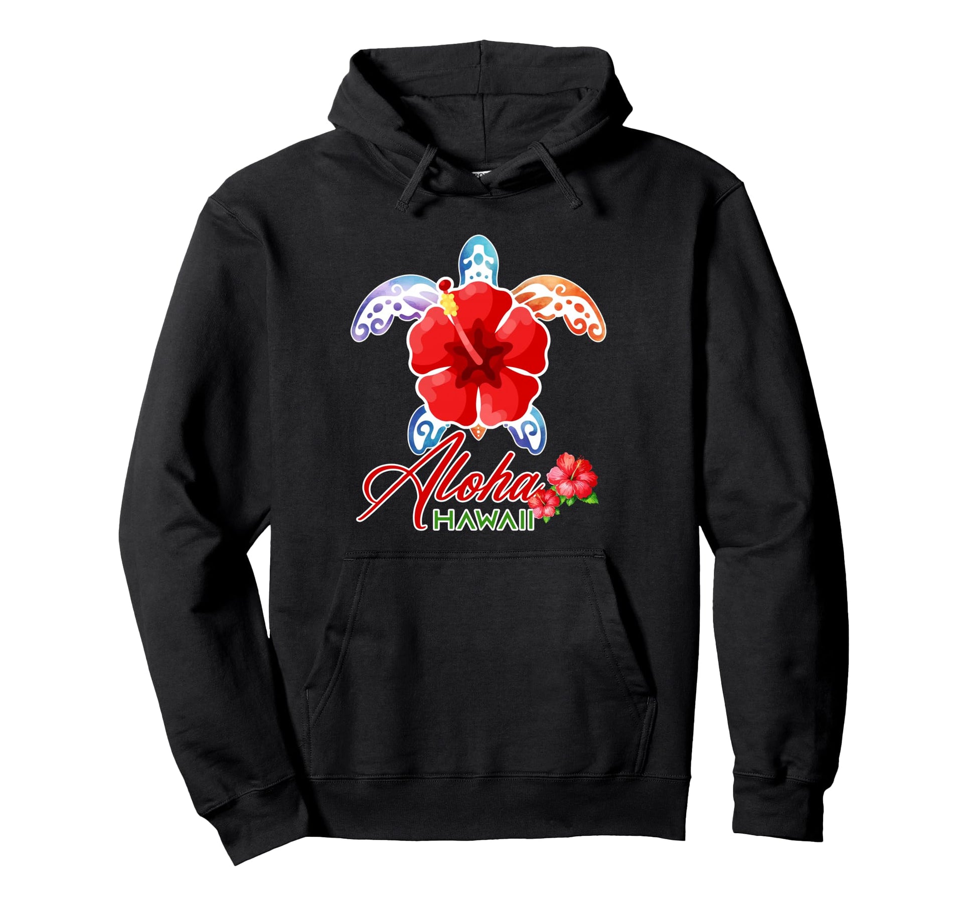 Aloha Sea Turtle Tropical Hawaii Beach Hoodie - Novelty Apparel for Adults - T-Shirt, Sweatshirt, Hoodie