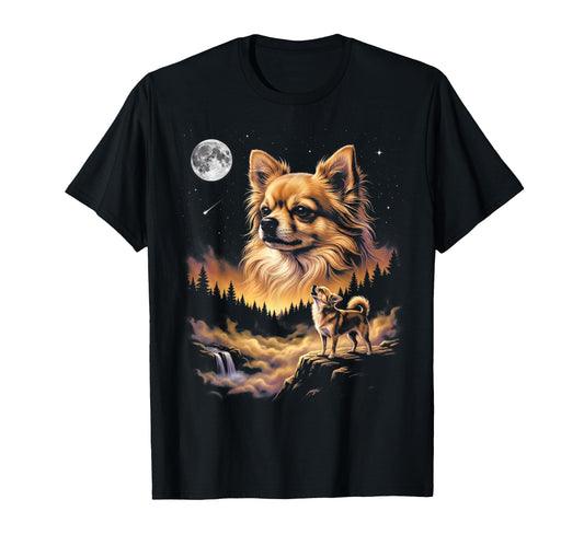 Chihuahua Howling To Moon Funny Dog Meme T-Shirt - Minimalist Print Unisex - T-Shirt, Sweatshirt, Hoodie