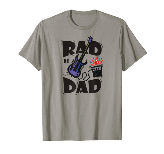 1 Rad Dad Guitar Dads And Fathers T-Shirt - Aesthetic Graphic Unisex - T-Shirt, Sweatshirt, Hoodie