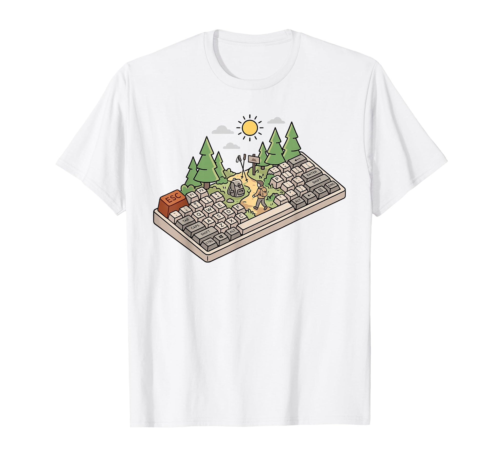 Funny Hiking Hiker Camping Camper T-Shirt - Custom Art Print for Adults - T-Shirt, Sweatshirt, Hoodie