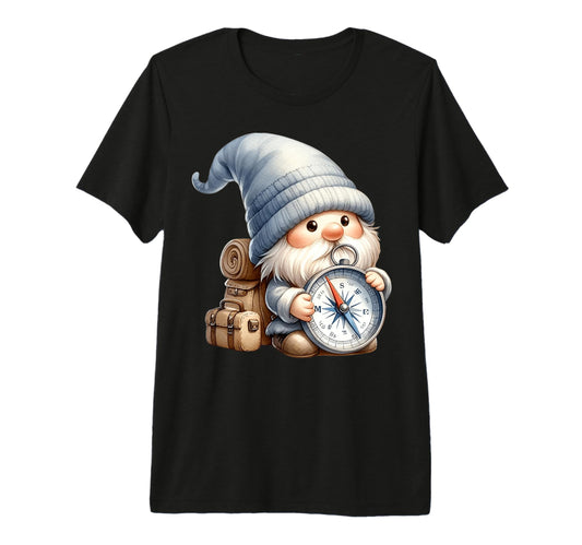 Camping Dad Gnome Compass Hiking Lovers T-Shirt - Minimalist Print Unisex - T-Shirt, Sweatshirt, Hoodie