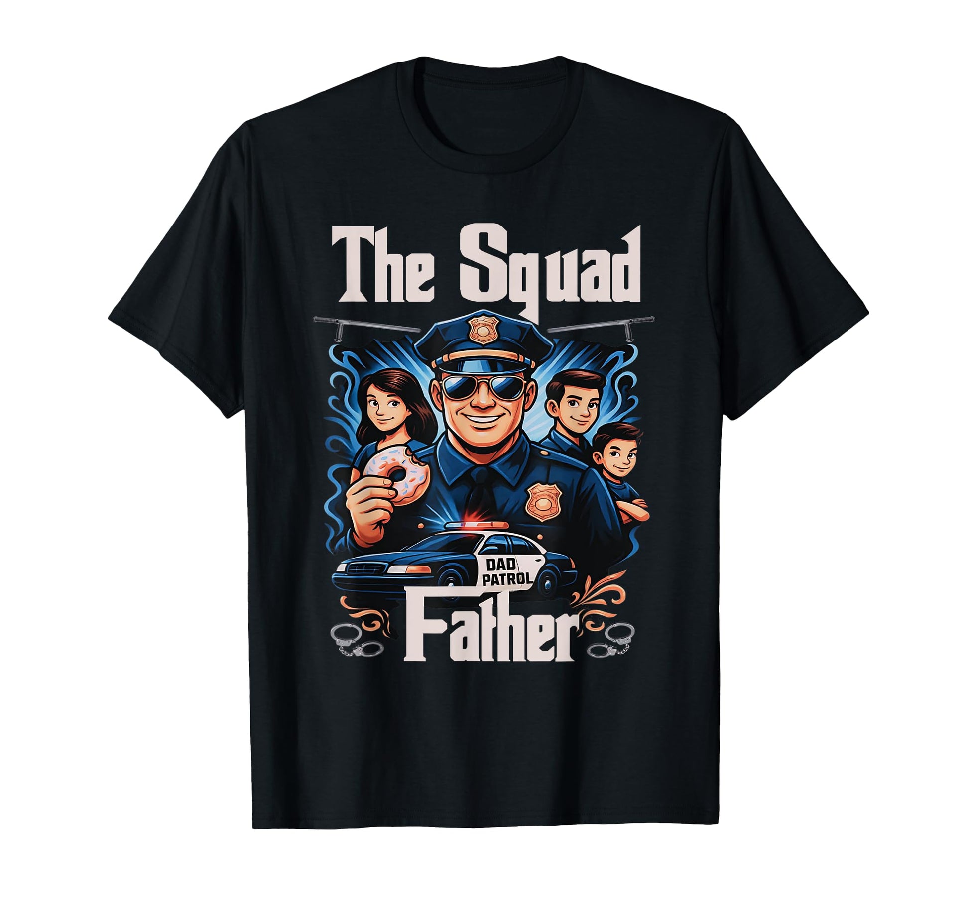Squad Father Funny Police Dad T-Shirt - Aesthetic Graphic Men Women - T-Shirt, Sweatshirt, Hoodie