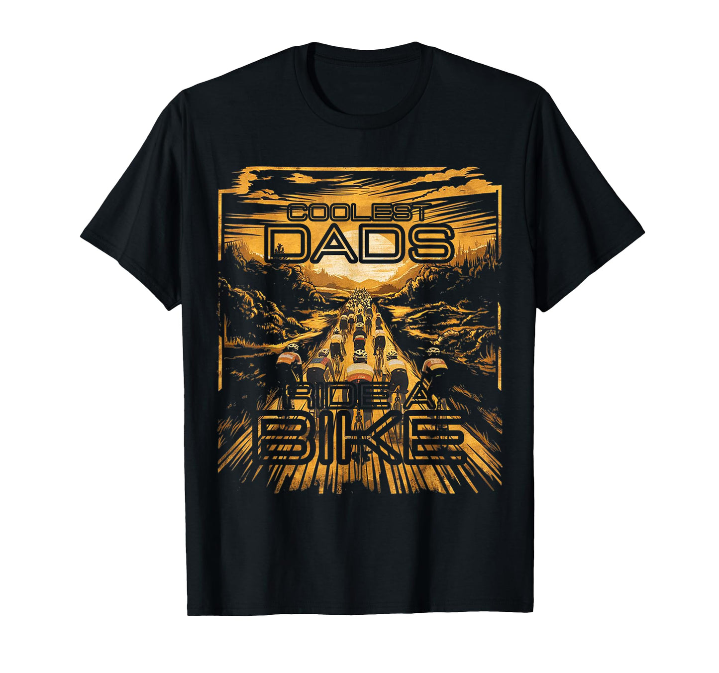 Bicycle Landscape Coolest Dads Ride Bike T-Shirt - Trendy Graphic Men Women - T-Shirt, Sweatshirt, Hoodie