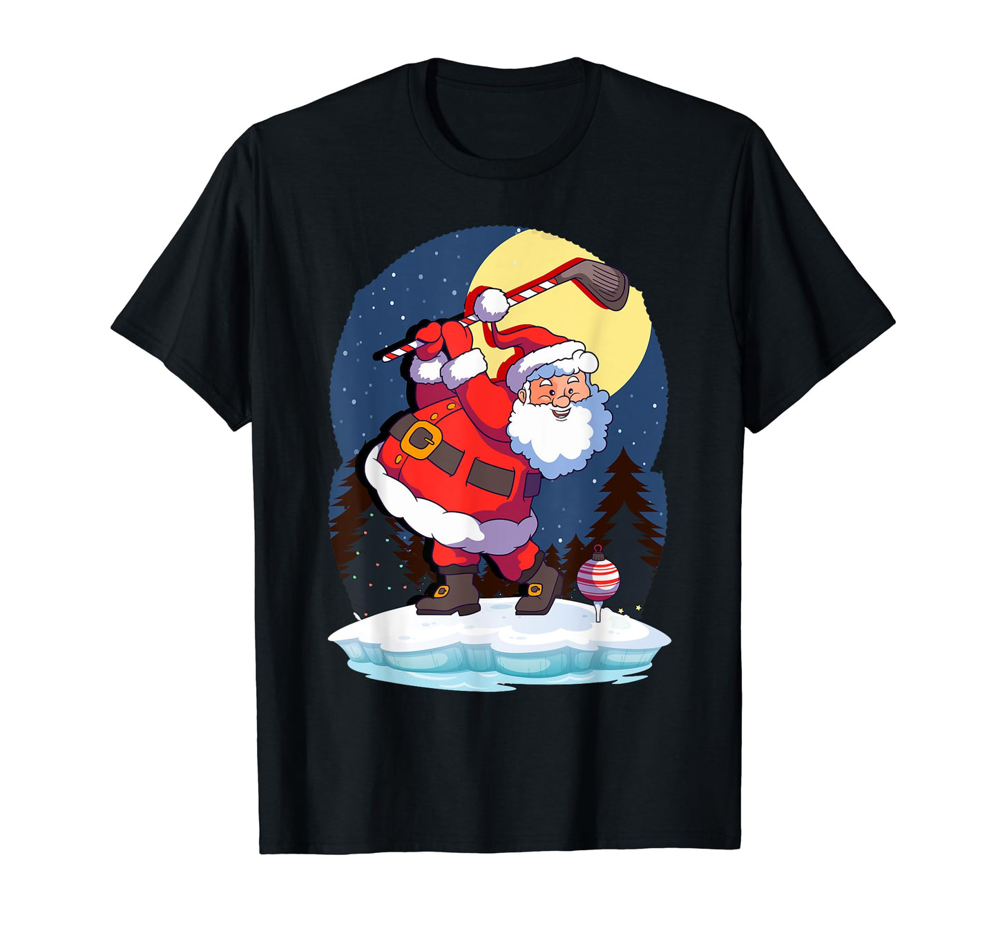 Golf Santa Claus Golfing Golfer T-Shirt - Novelty Apparel for Adults - T-Shirt, Sweatshirt, Hoodie