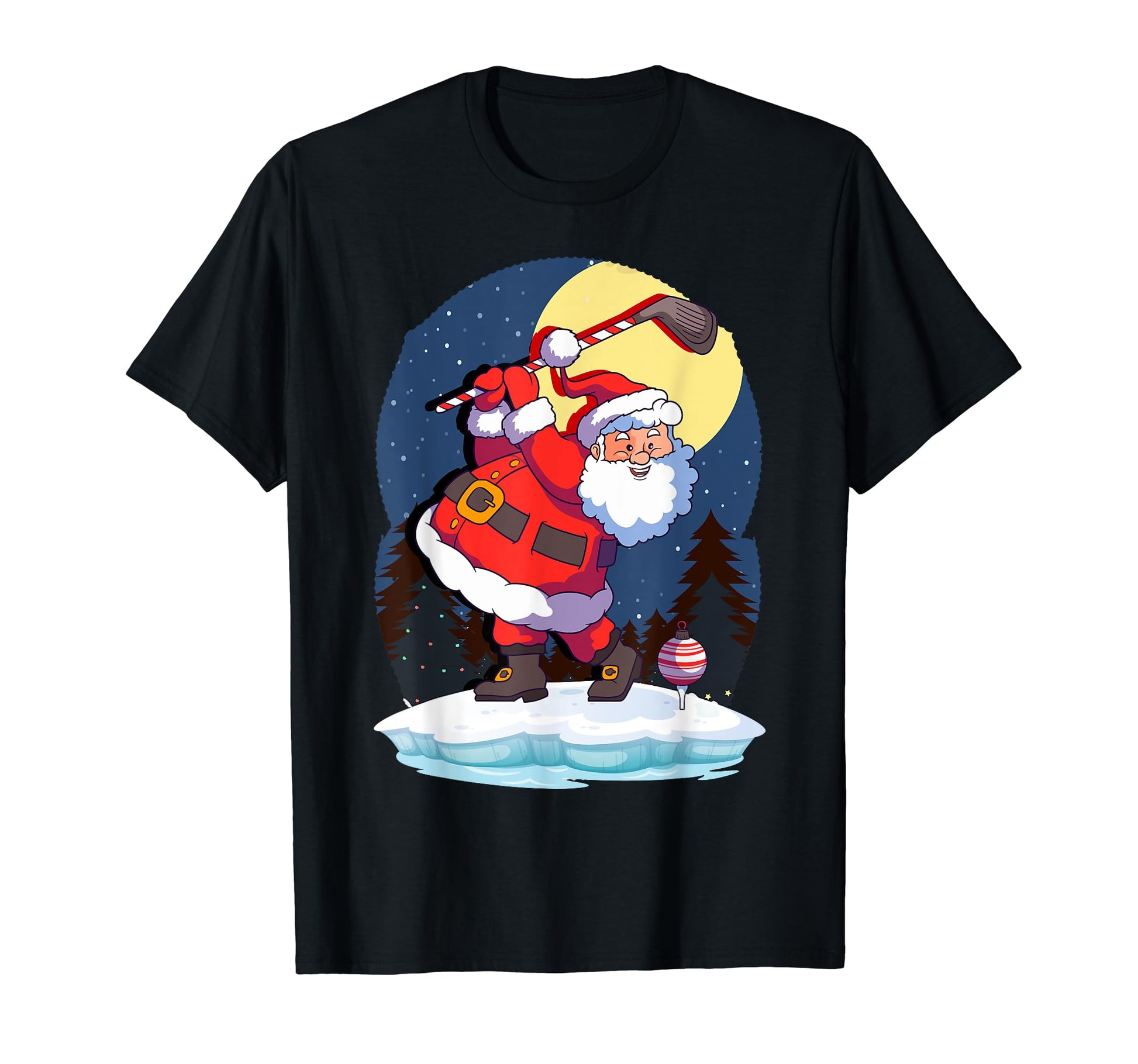 Golf Santa Claus Golfing Golfer T-Shirt - Novelty Apparel for Adults - T-Shirt, Sweatshirt, Hoodie
