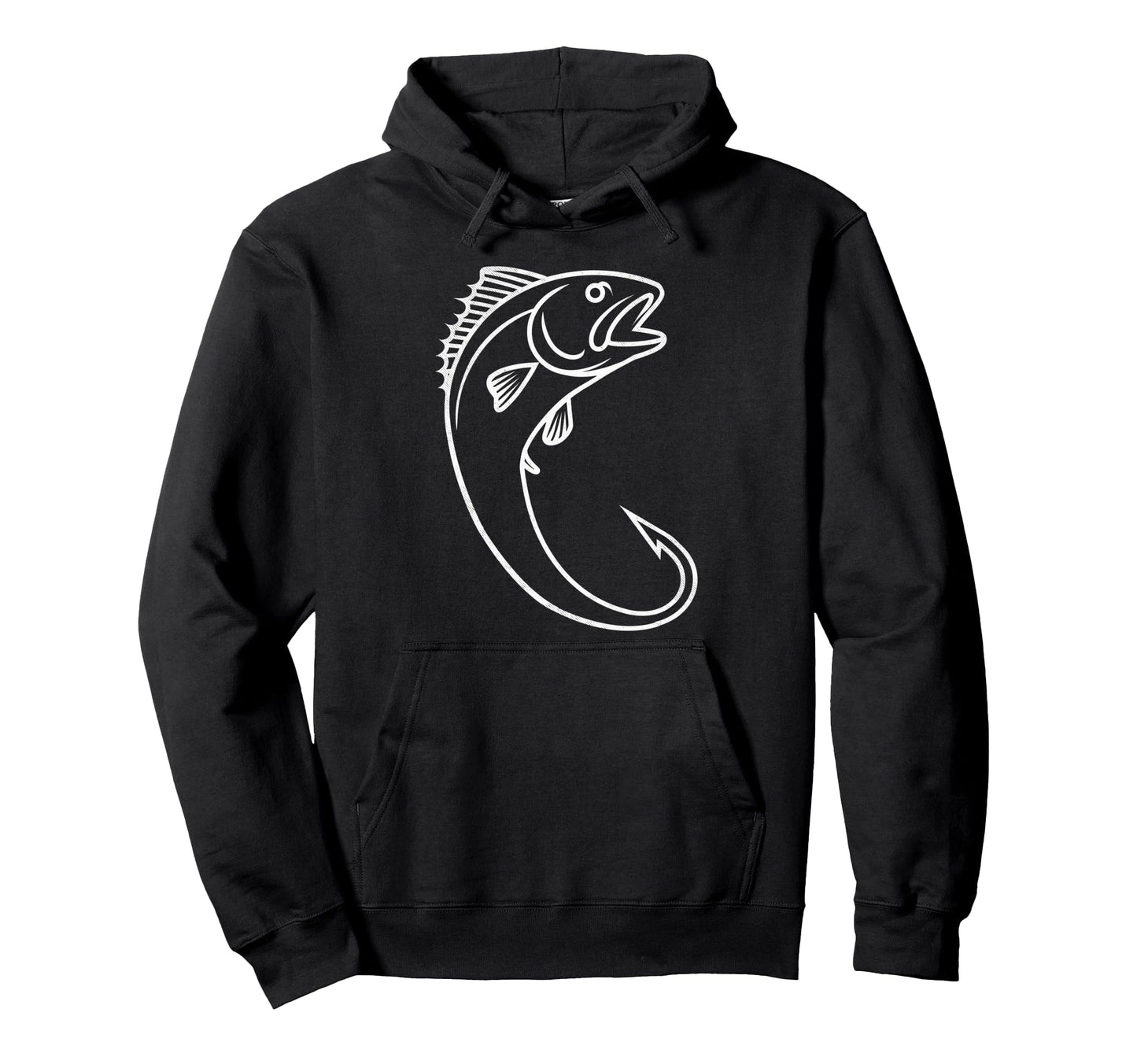 Fish Fishing Hook Fish Fun Fisherman Hoodie - Trendy Graphic Men Women - T-Shirt, Sweatshirt, Hoodie