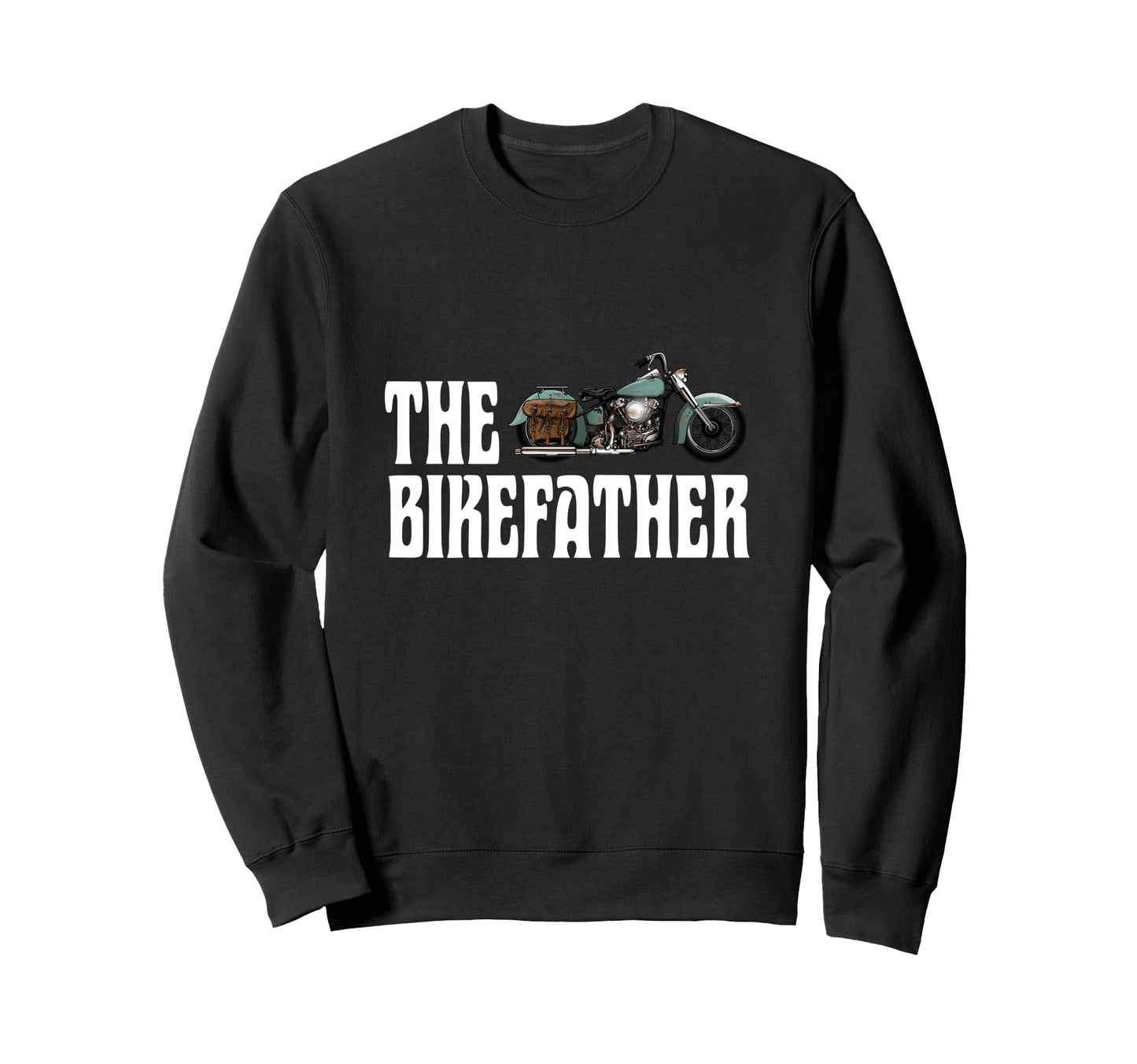 Biker Bikefather Biker Dad Funny Sweatshirt - Minimalist Print for Adults - T-Shirt, Sweatshirt, Hoodie