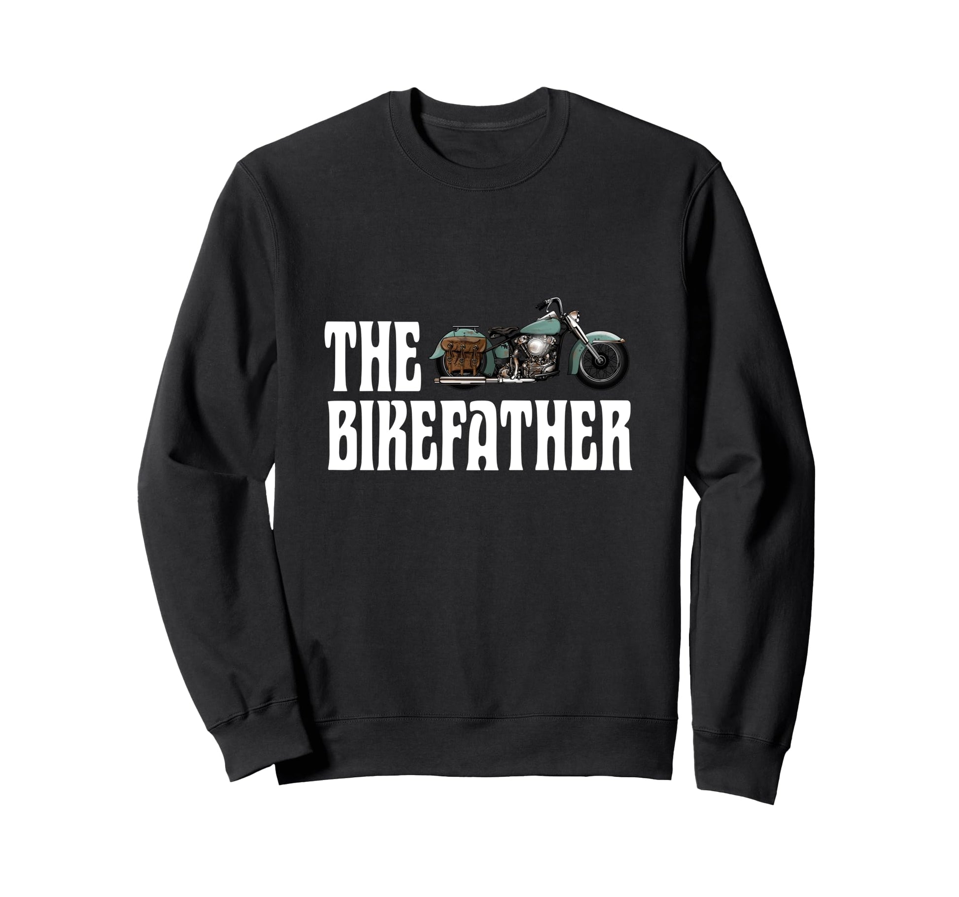 Biker Bikefather Biker Dad Funny Sweatshirt - Minimalist Print for Adults - T-Shirt, Sweatshirt, Hoodie