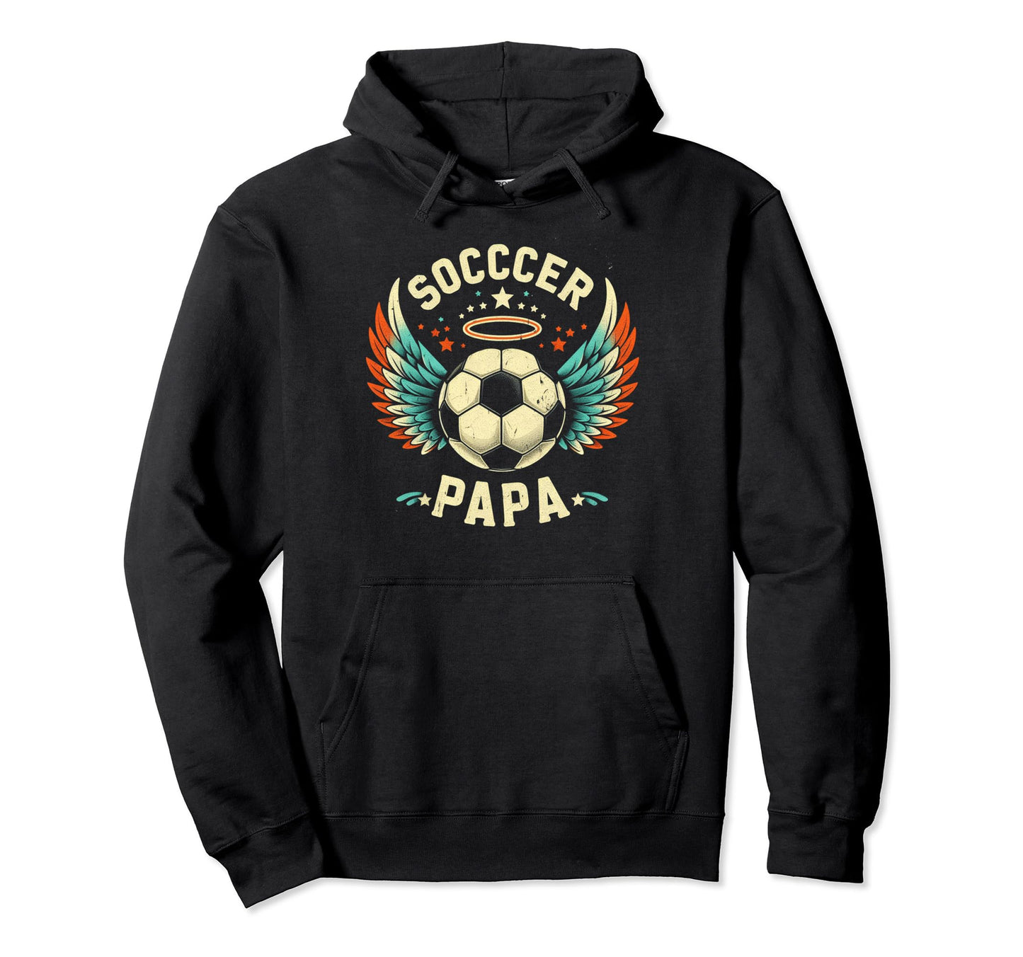 Soccer Papa Family Matching Dad Hoodie - Casual Everyday Wear for Adults - T-Shirt, Sweatshirt, Hoodie