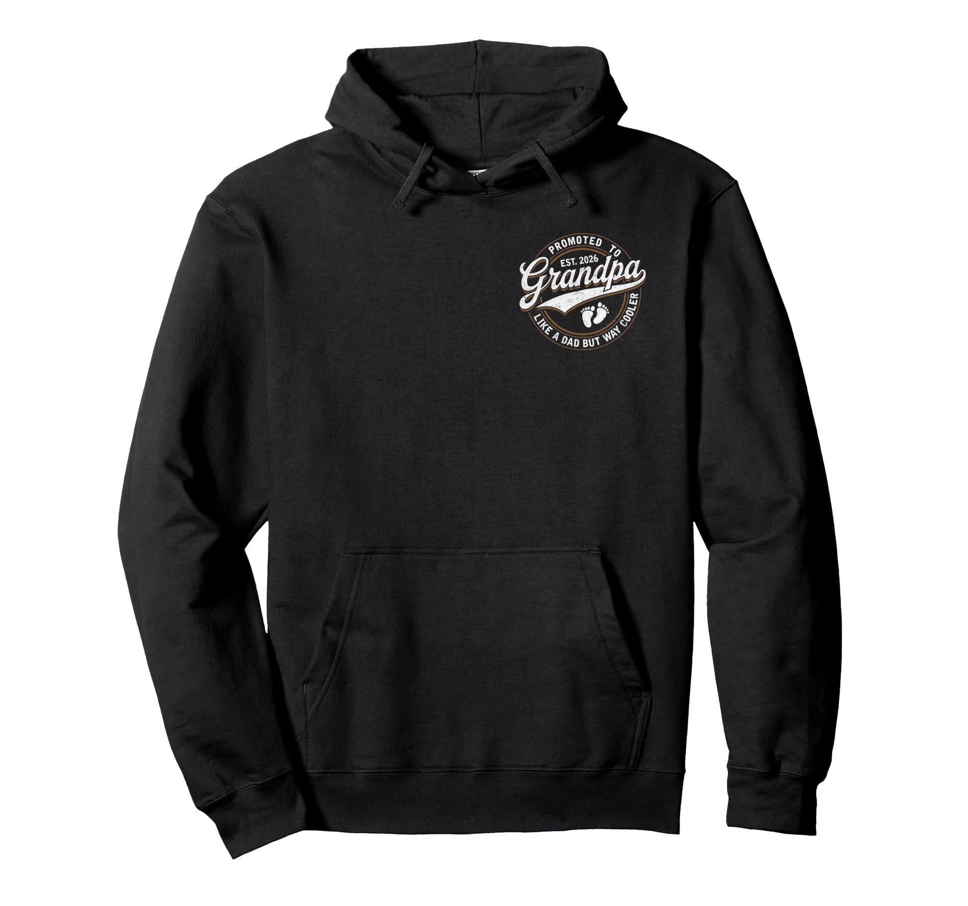 Promoted To Grandpa Est 2026 Hoodie - Casual Everyday Wear for Adults - T-Shirt, Sweatshirt, Hoodie