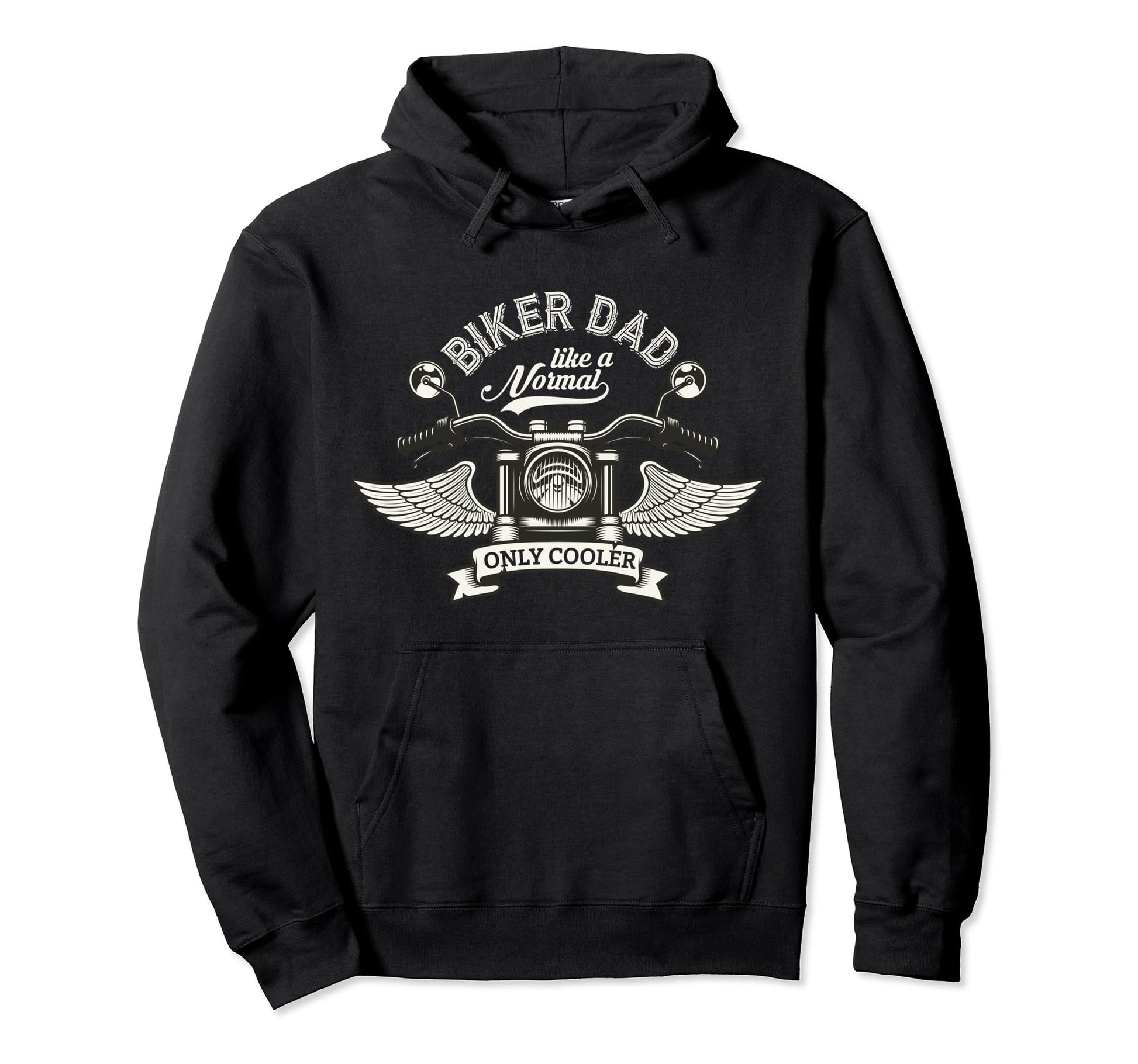 Biker Dad Motorcycle Fathers Day Hoodie - Casual Everyday Wear Unisex - T-Shirt, Sweatshirt, Hoodie