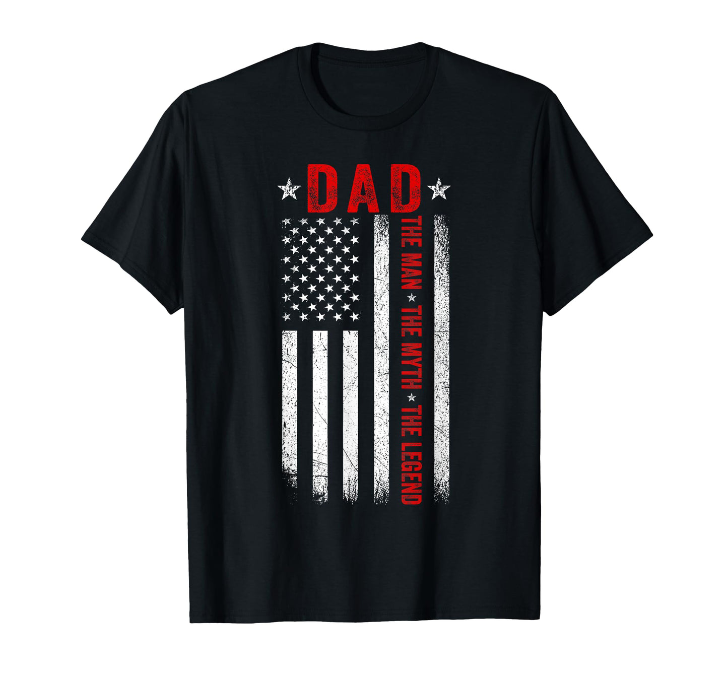 Dad Myth Legend Us American Flag T-Shirt - Minimalist Print for Adults - T-Shirt, Sweatshirt, Hoodie