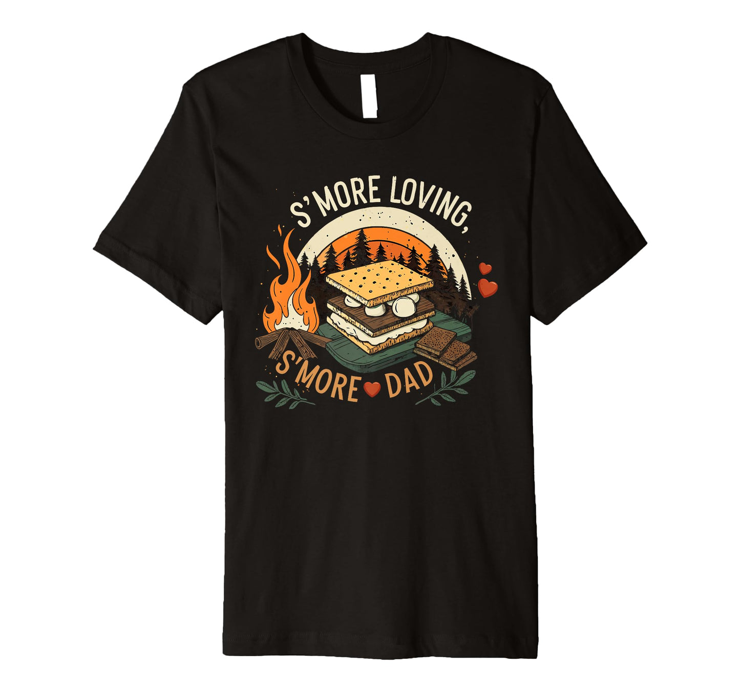 Mens Smore Dad Adventure Fathers Day T-Shirt - Minimalist Print for Adults - T-Shirt, Sweatshirt, Hoodie