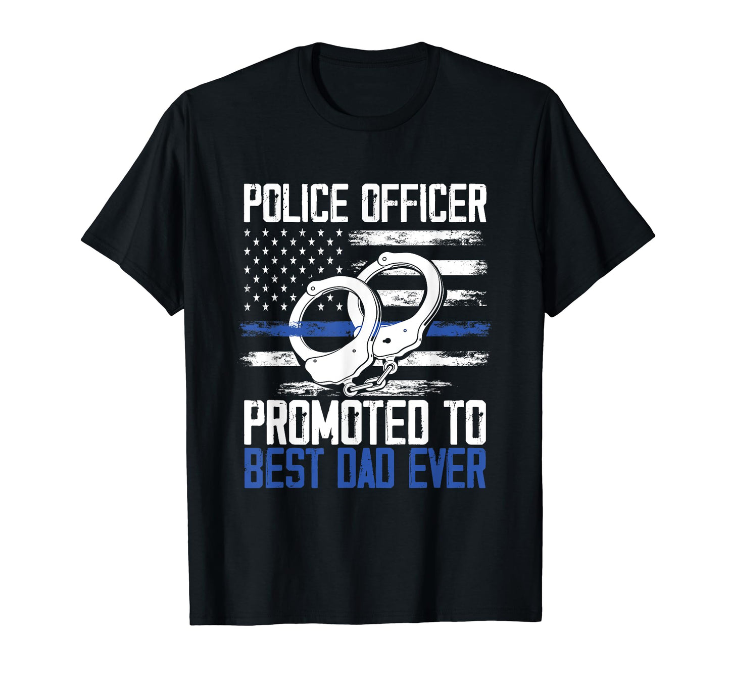 Police Dad Law Enforcement Daddy Back T-Shirt - Custom Art Print Unisex - T-Shirt, Sweatshirt, Hoodie
