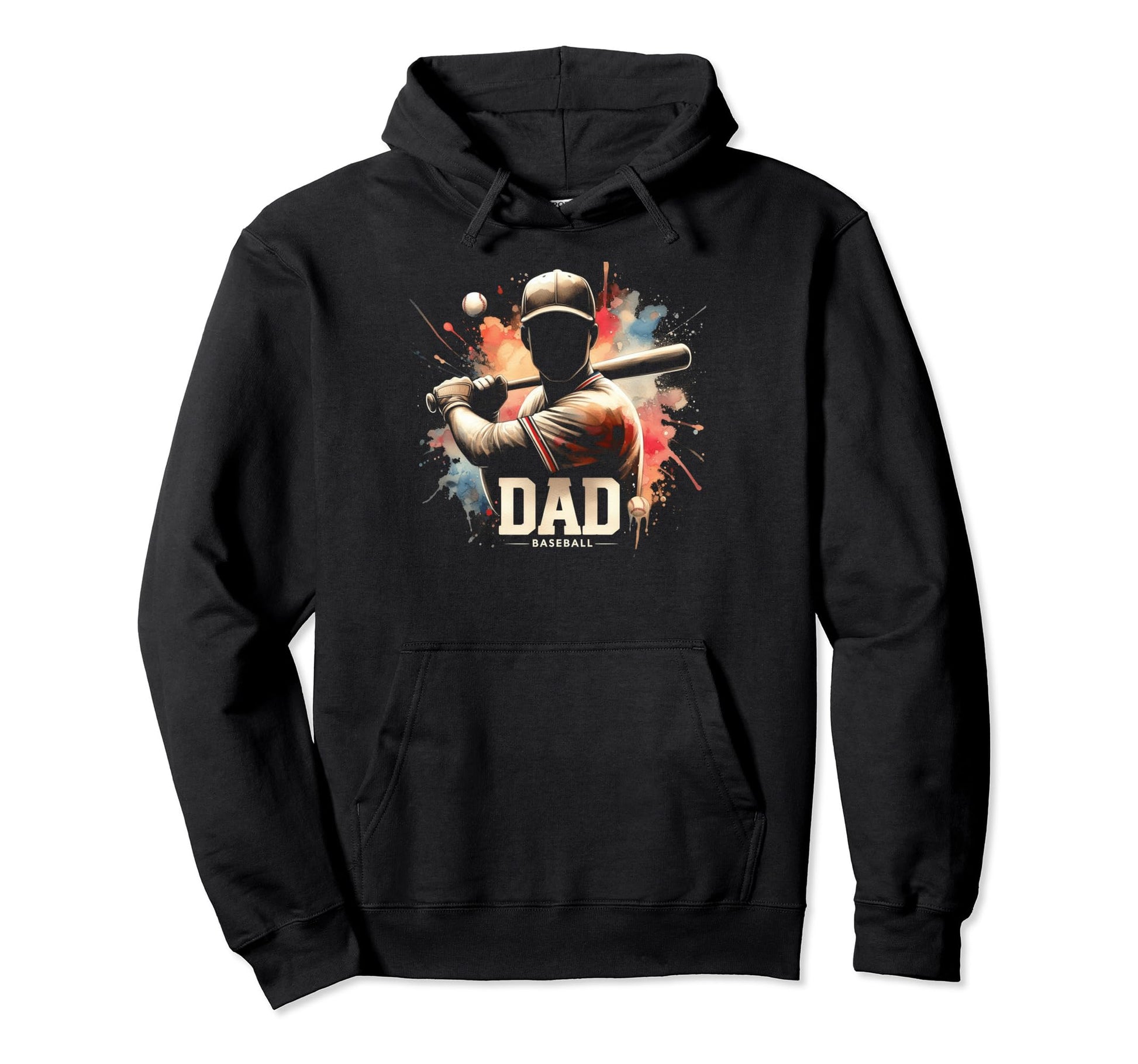 Baseball Dad Fathers Day Hoodie - Custom Art Print Unisex - T-Shirt, Sweatshirt, Hoodie