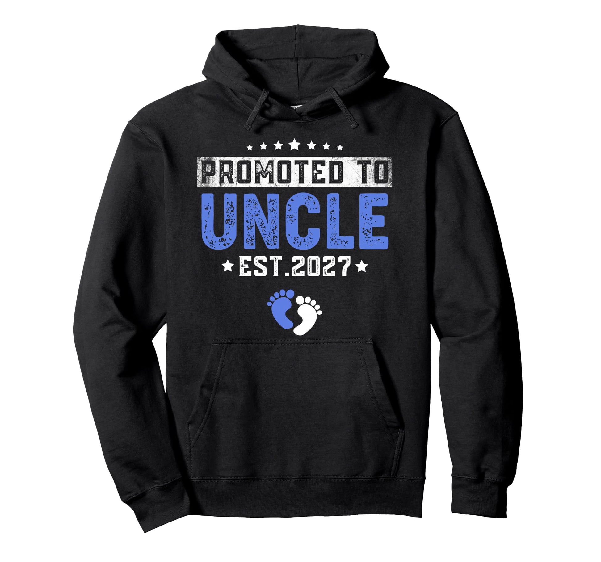 Mens Promoted To Uncle Est 2027 Funny Hoodie - Unique Graphic for Adults - T-Shirt, Sweatshirt, Hoodie