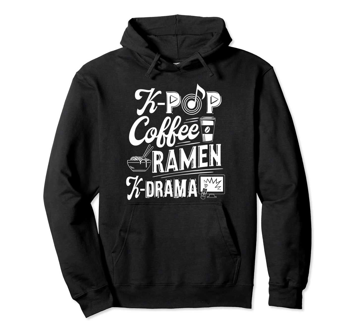 K Pop Gift K Drama Kpop Coffee Ramen Hoodie - Casual Everyday Wear Unisex - T-Shirt, Sweatshirt, Hoodie