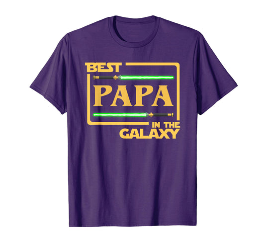 Best Papa Galaxy Fathers Day Funny T-Shirt - Minimalist Print Men Women - T-Shirt, Sweatshirt, Hoodie