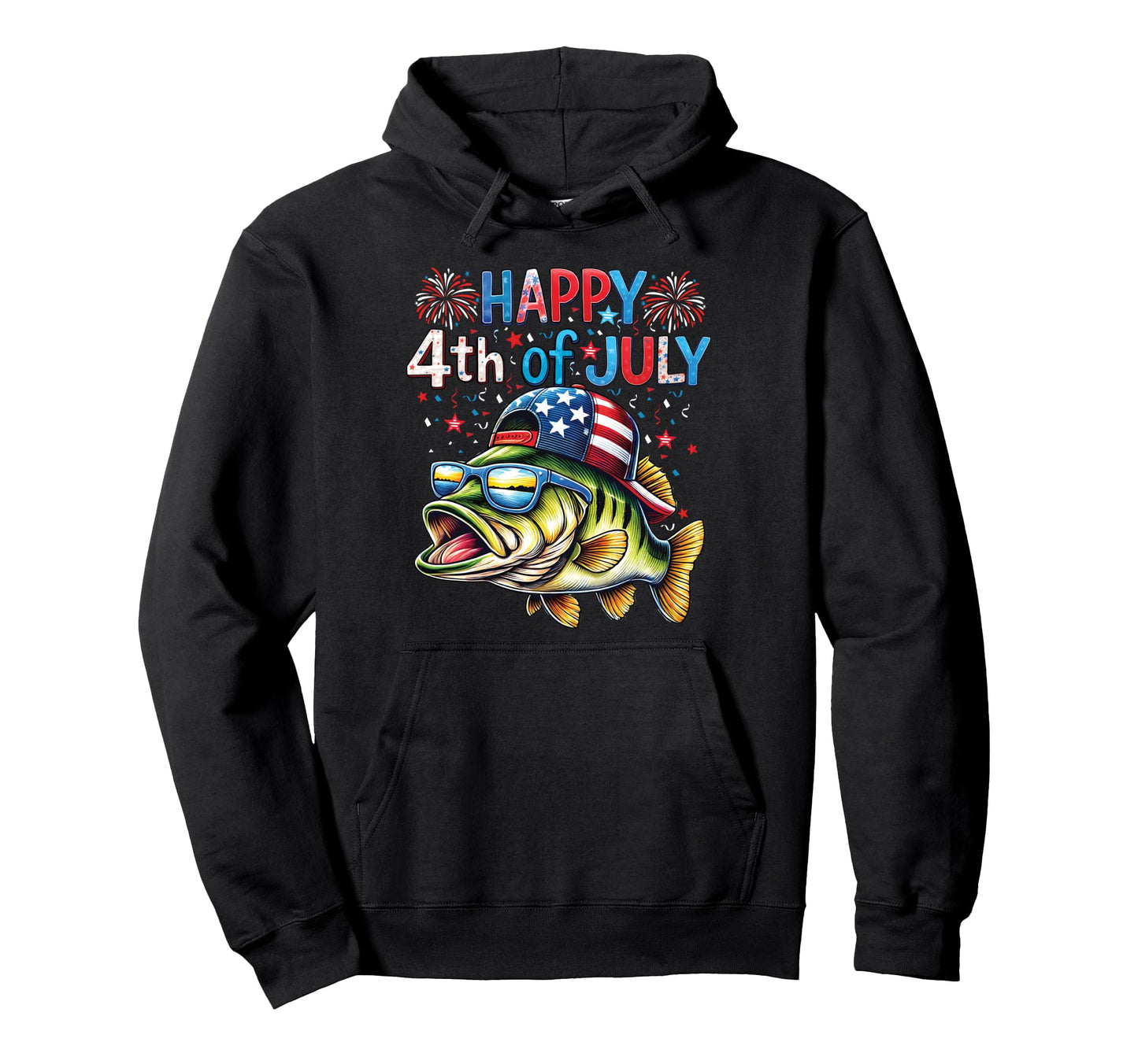 American Flag Fishing Lovers Hoodie - Minimalist Print for Adults - T-Shirt, Sweatshirt, Hoodie
