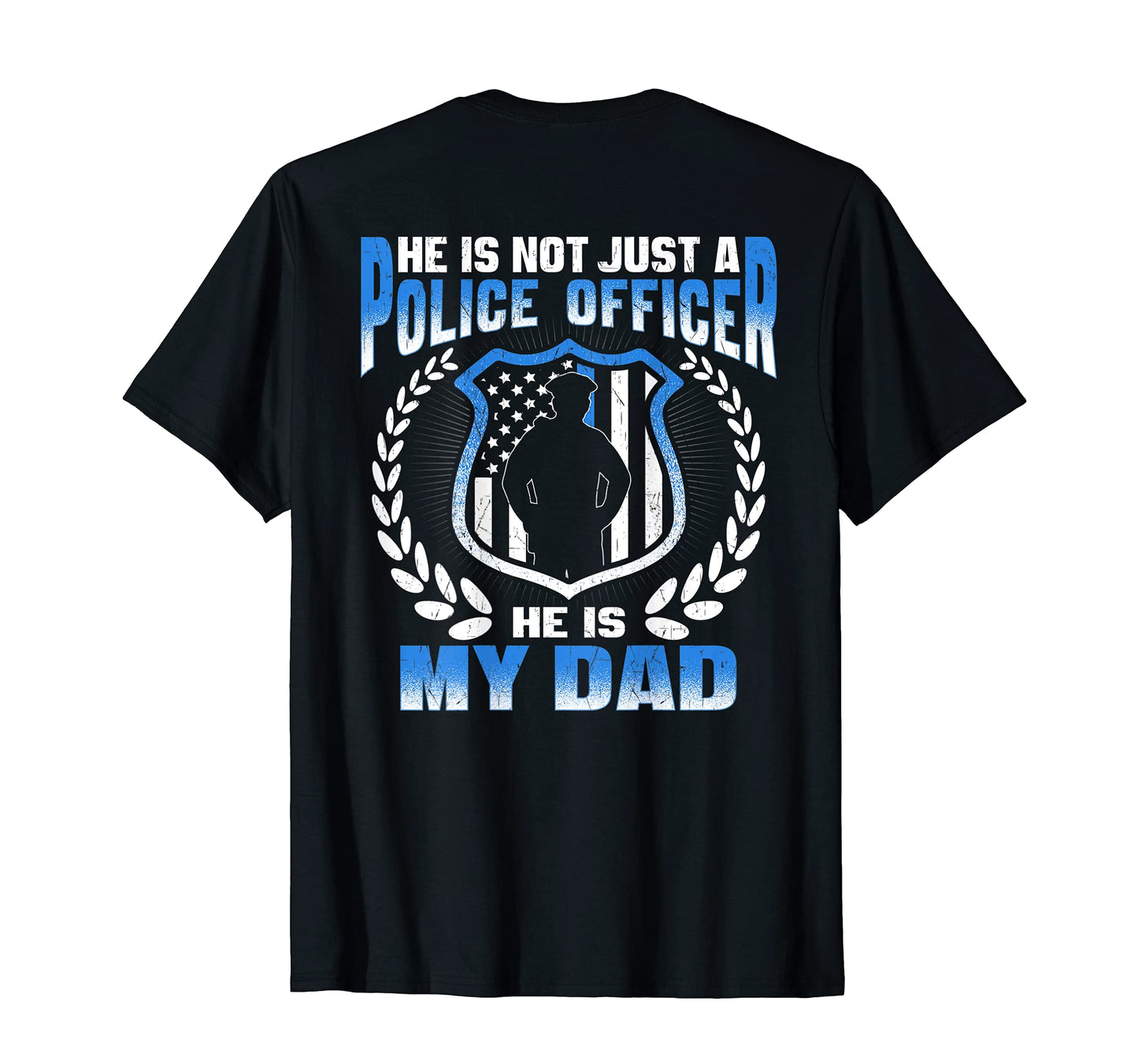 My Dad Is Brave Police Officer Proud T-Shirt - Trendy Graphic for Adults - T-Shirt, Sweatshirt, Hoodie